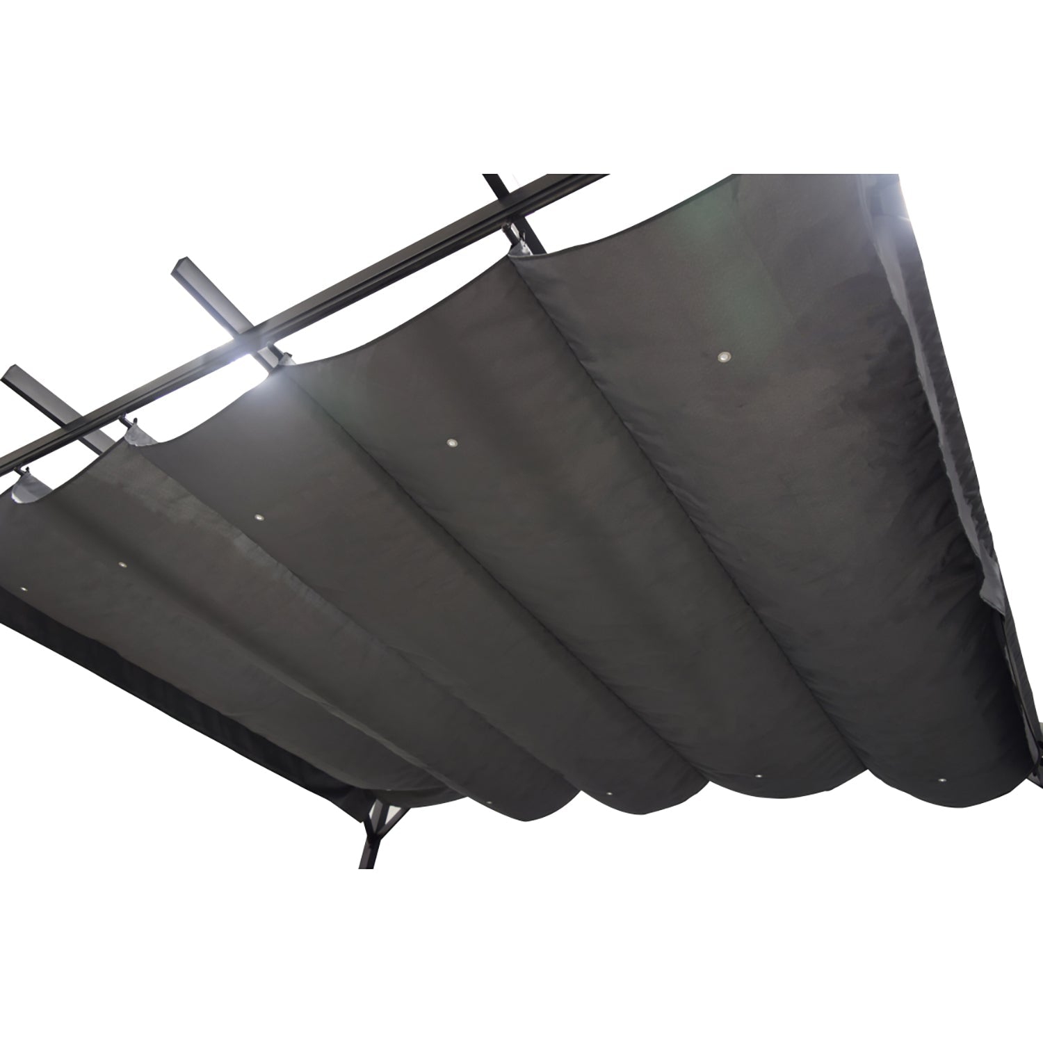 F. Corriveau International - Pergola San Luis 10'x10' avec toit rétractable, noir