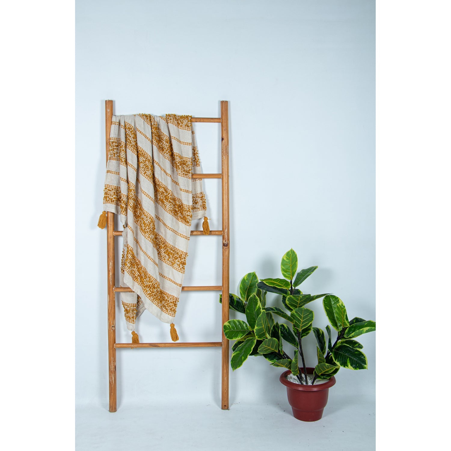 F. Corriveau International - Mineral Stripe Throw, Indoor/Outdoor, 50" x 60"