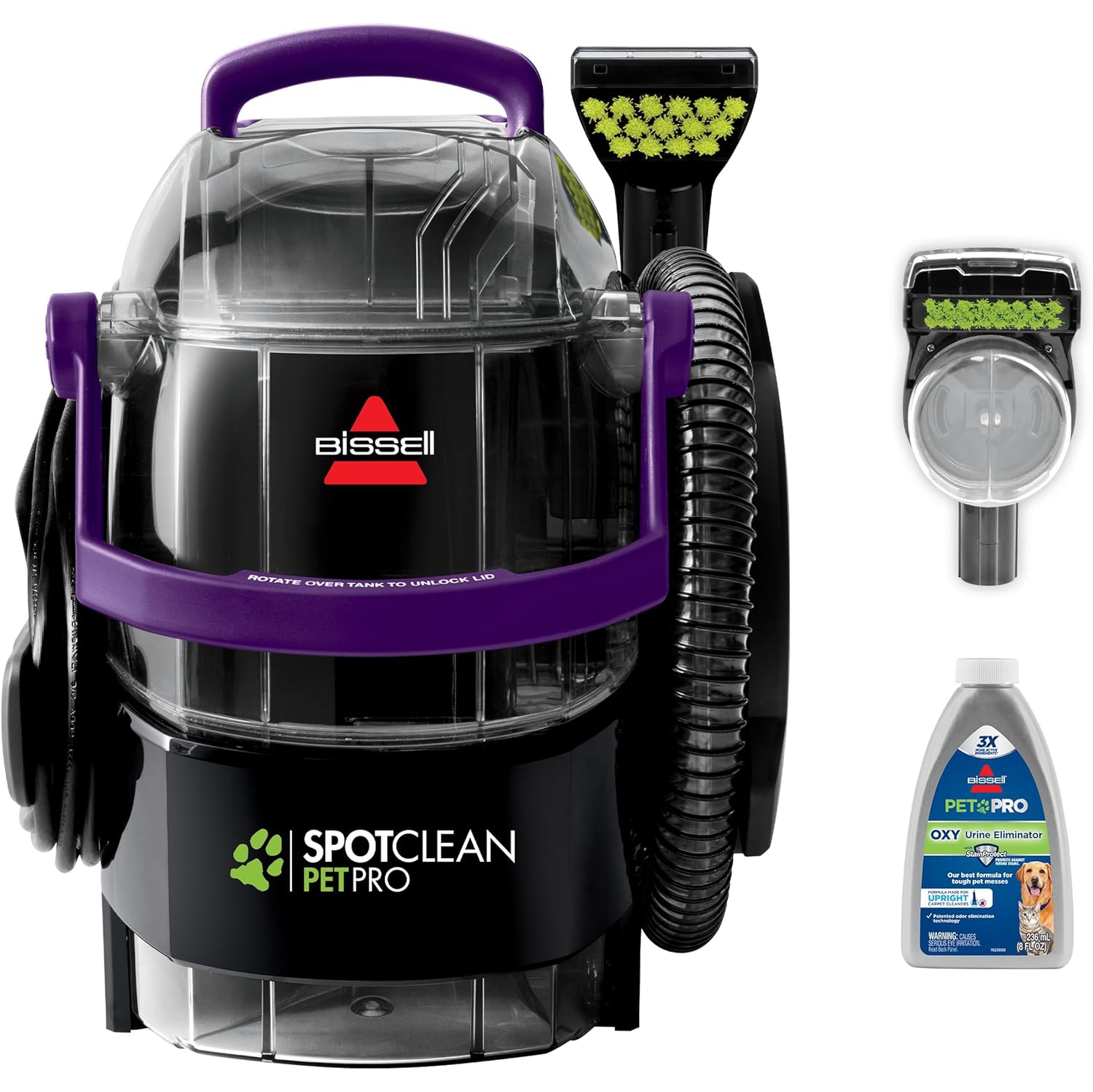 BISSELL SpotClean Pro Pet Portable Deep Cleaner, Black (2458)