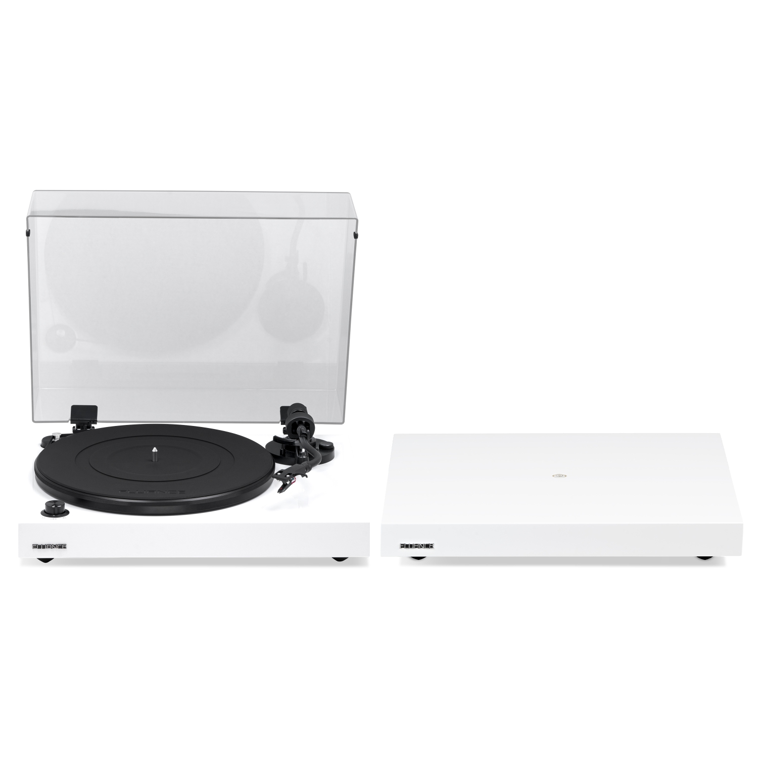 Tourne-disque haute fidélité en vinyle RT82 Reference de Fluance avec cartouche Ortofon OM10 et base d'isolation antivibrations