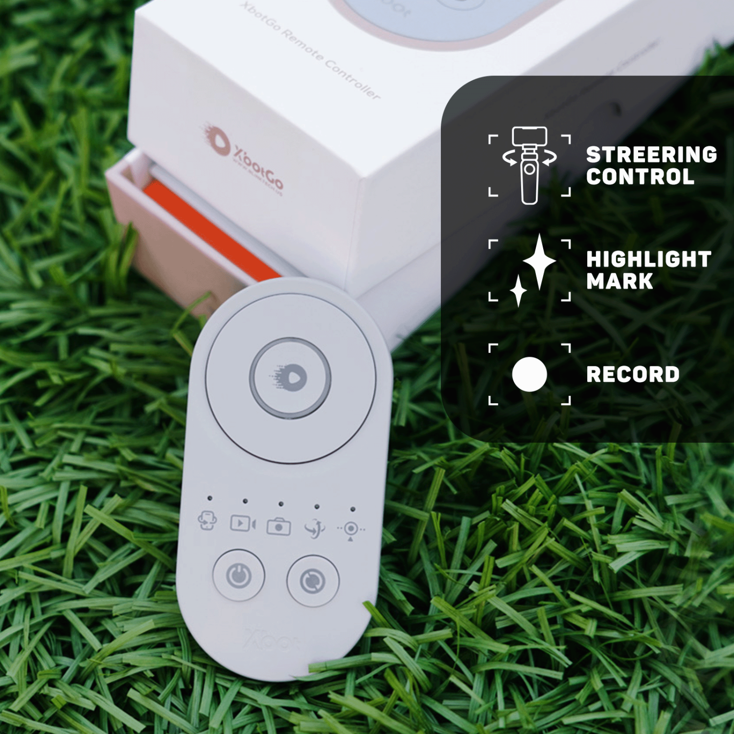 Télécommande : interface d'obturation et de contrôle vidéo légère, compatible avec le cardan de sport à intelligence artificielle XbotGo