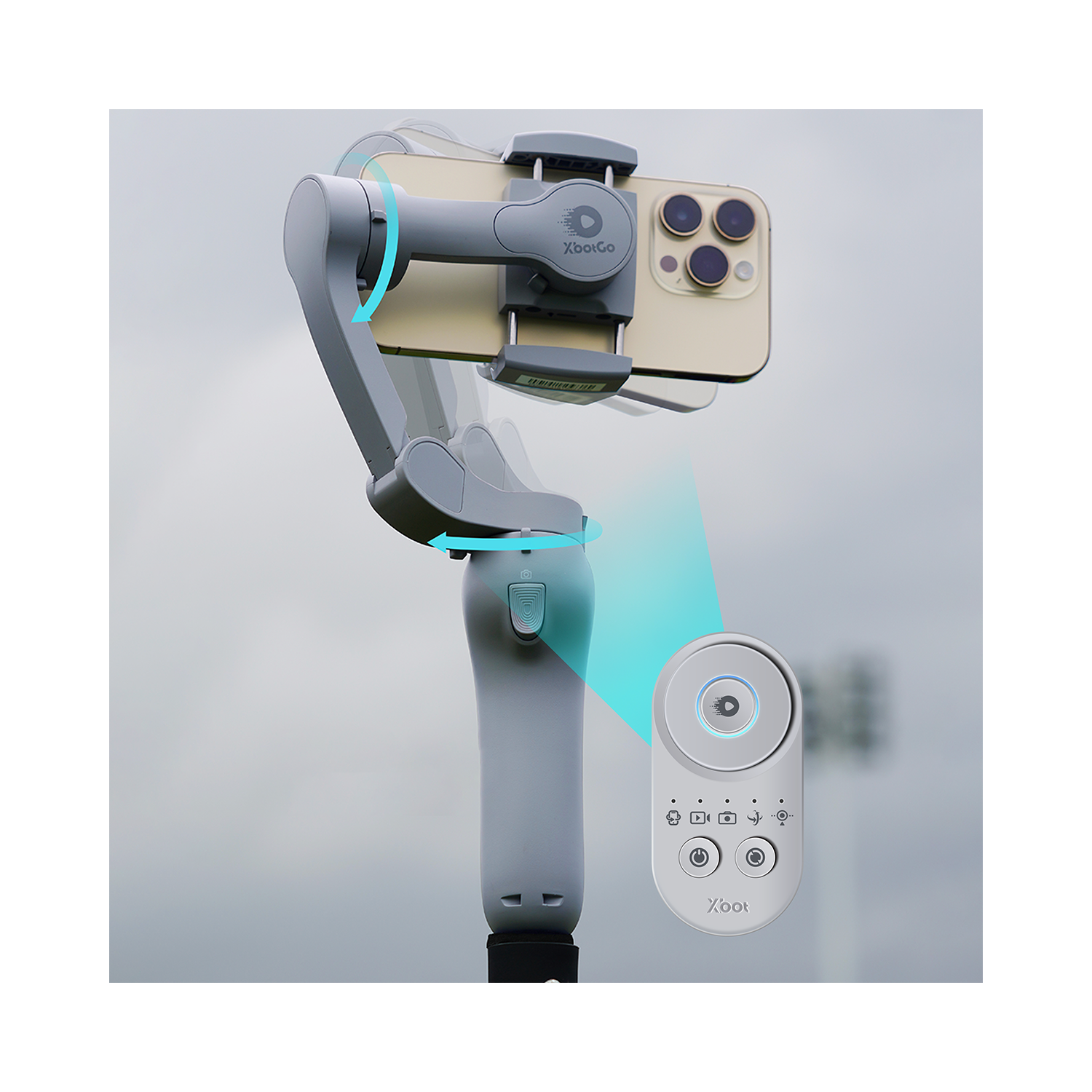 Télécommande : interface d'obturation et de contrôle vidéo légère, compatible avec le cardan de sport à intelligence artificielle XbotGo