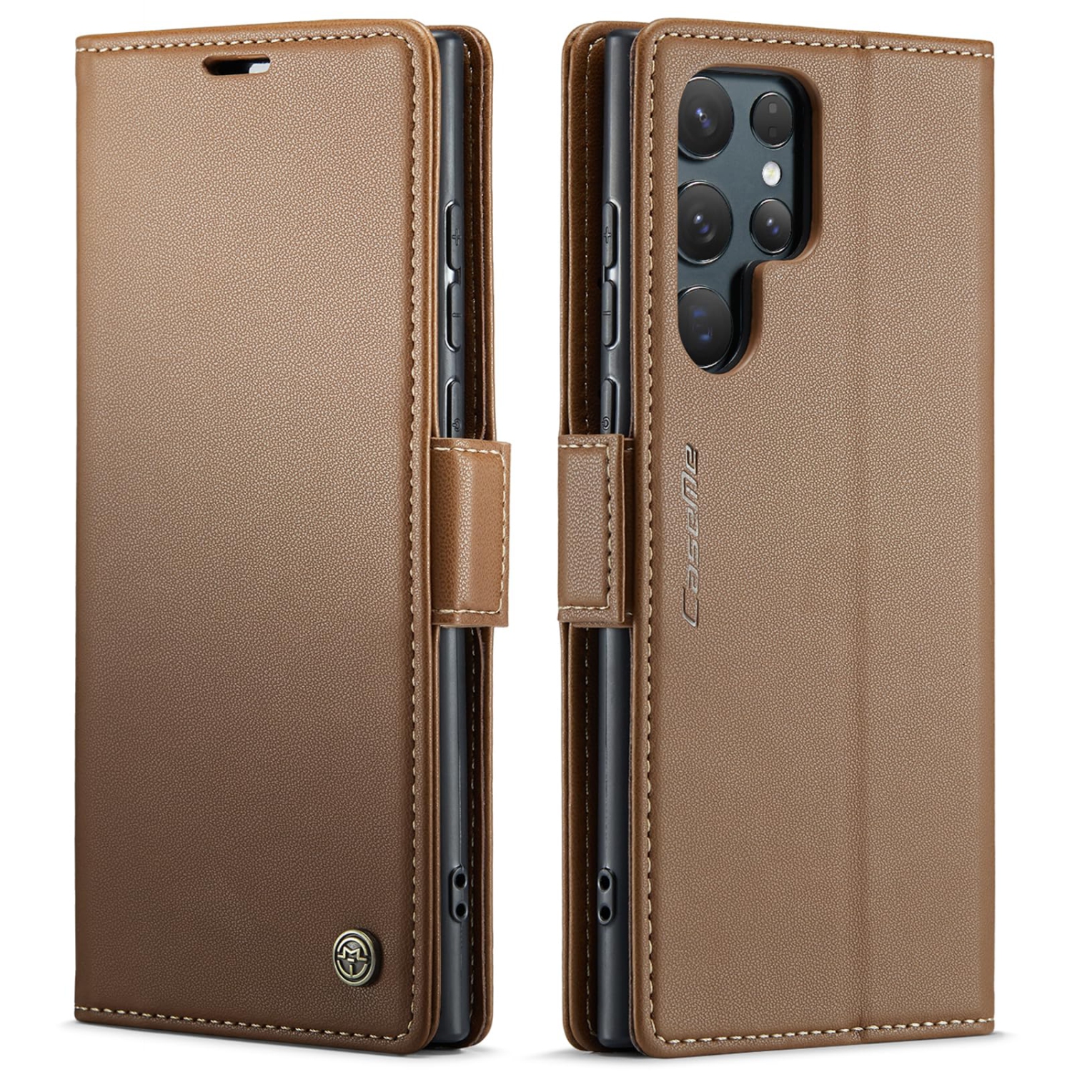 Étui portefeuille pour Samsung Galaxy S24 Ultra, avec support RFID fente pour carte de crédit béquille béquille fermeture magnétique pour Samsung