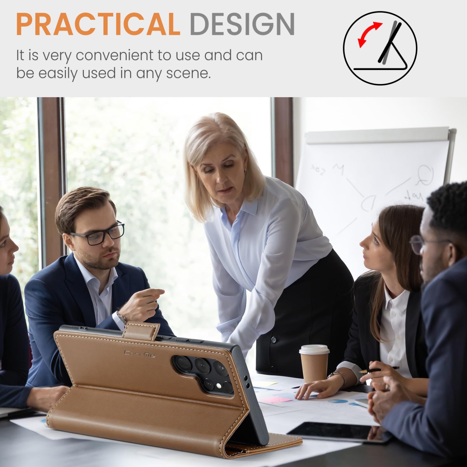 Étui portefeuille pour Samsung Galaxy S24 Ultra, avec support RFID fente pour carte de crédit béquille béquille fermeture magnétique pour Samsung