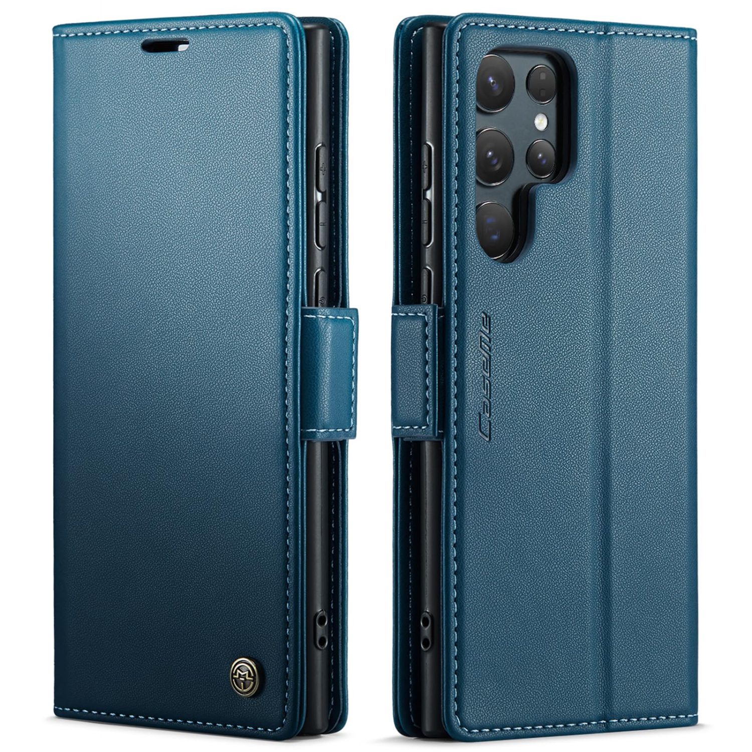 Étui portefeuille pour Samsung Galaxy S24 Ultra, avec support RFID fente pour carte de crédit béquille béquille fermeture magnétique pour Samsung