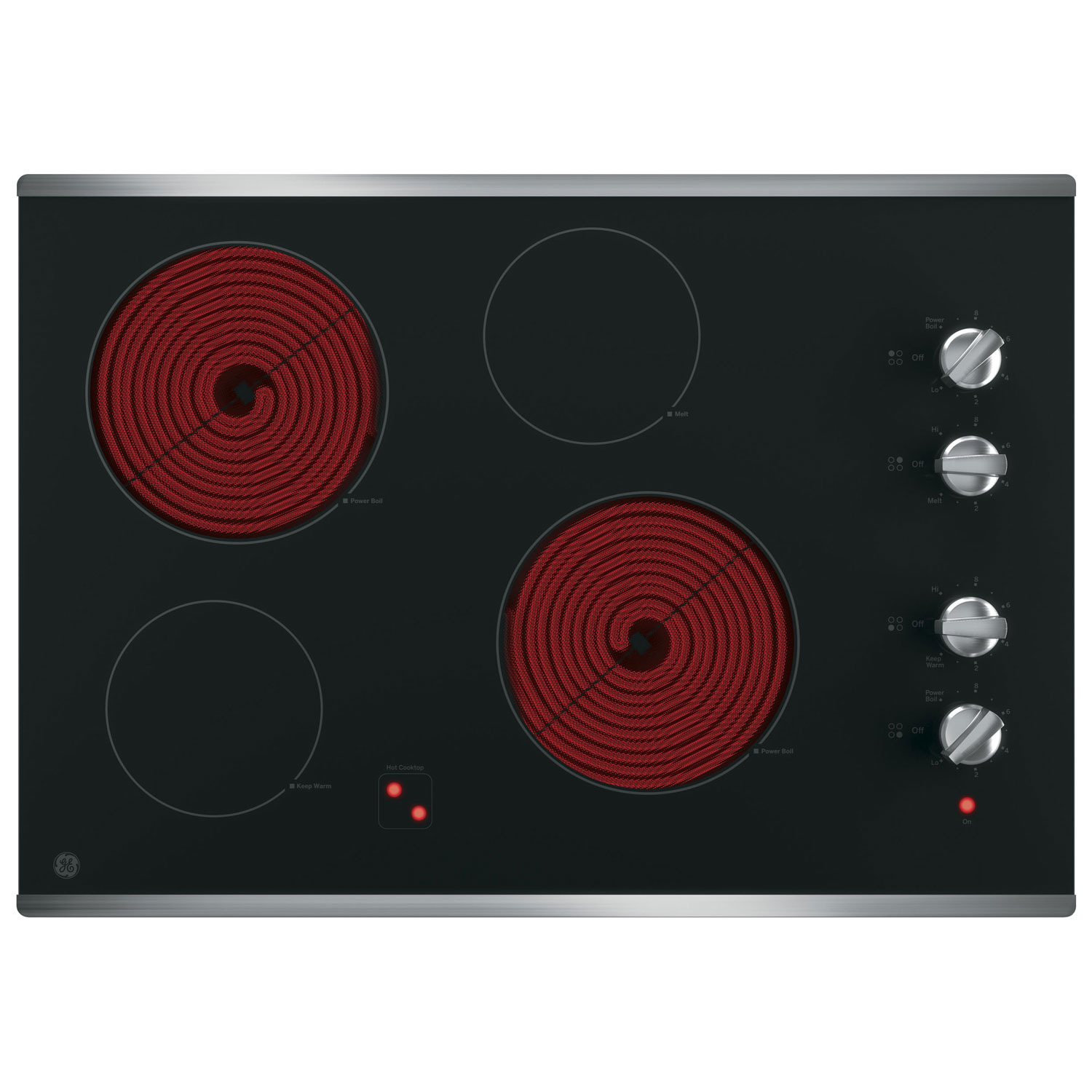 GE 30" 4-Element Electric Cooktop - Stainless Steel