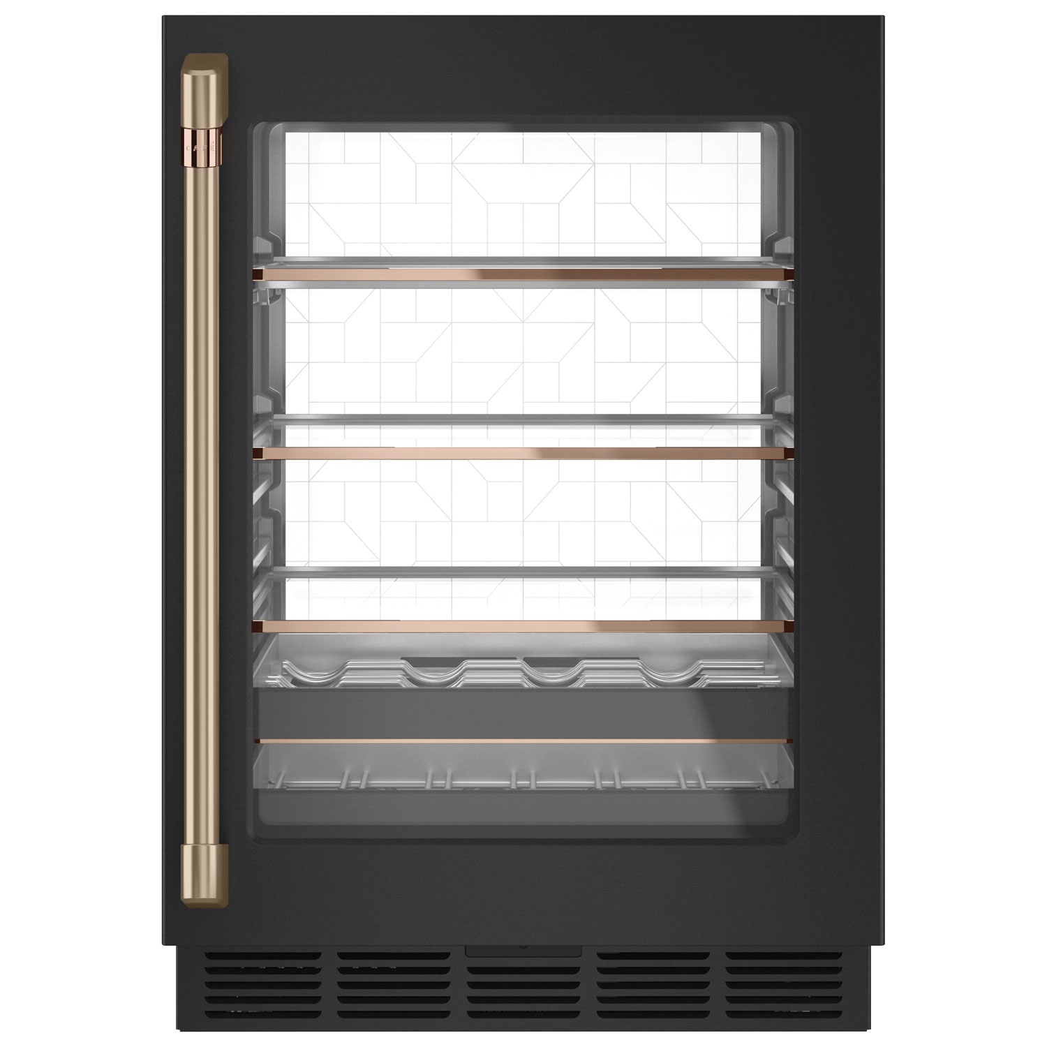 Refroidisseur de boissons encastrable Café pour 14 bouteilles - Noir mat