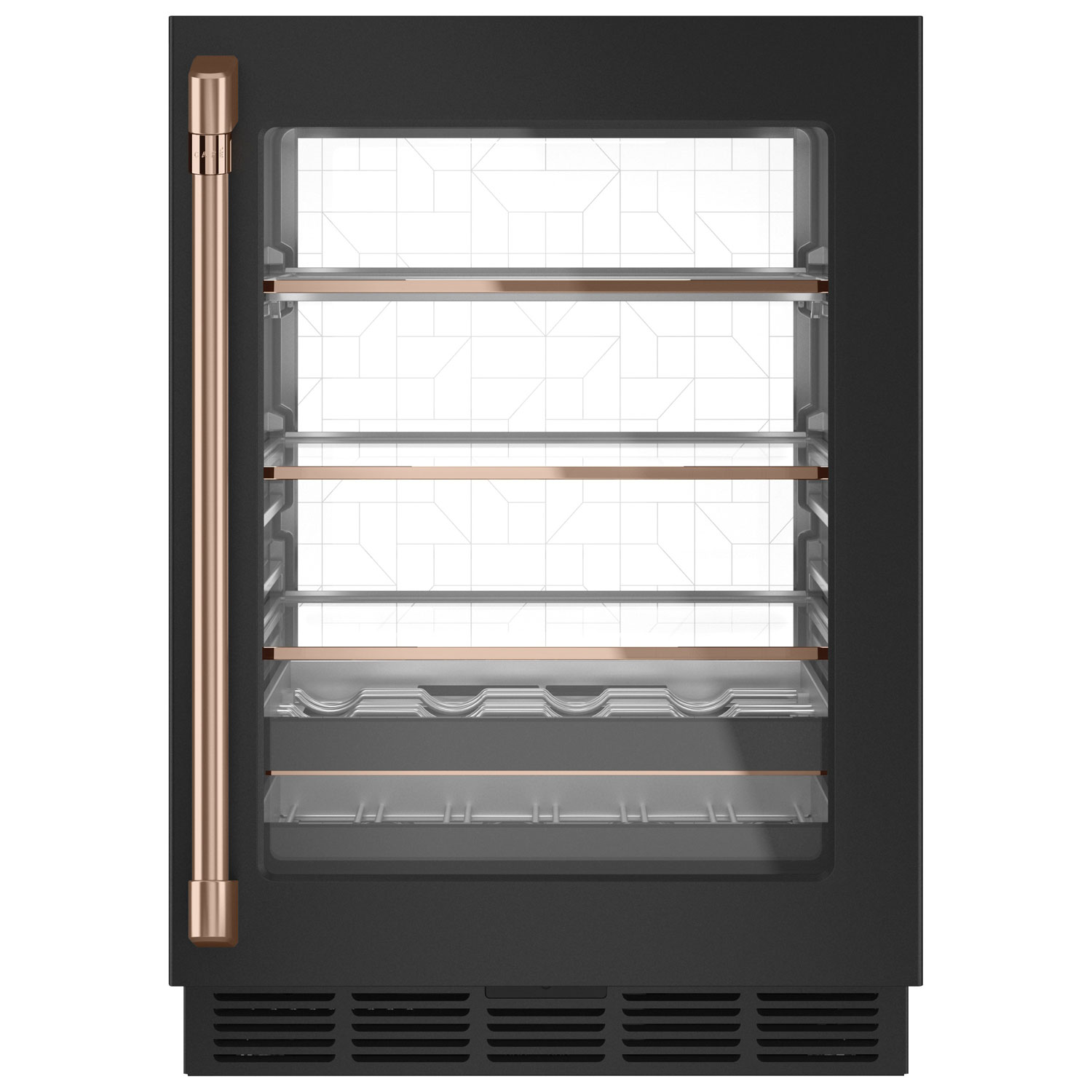 Refroidisseur de boissons encastrable Café pour 14 bouteilles - Noir mat