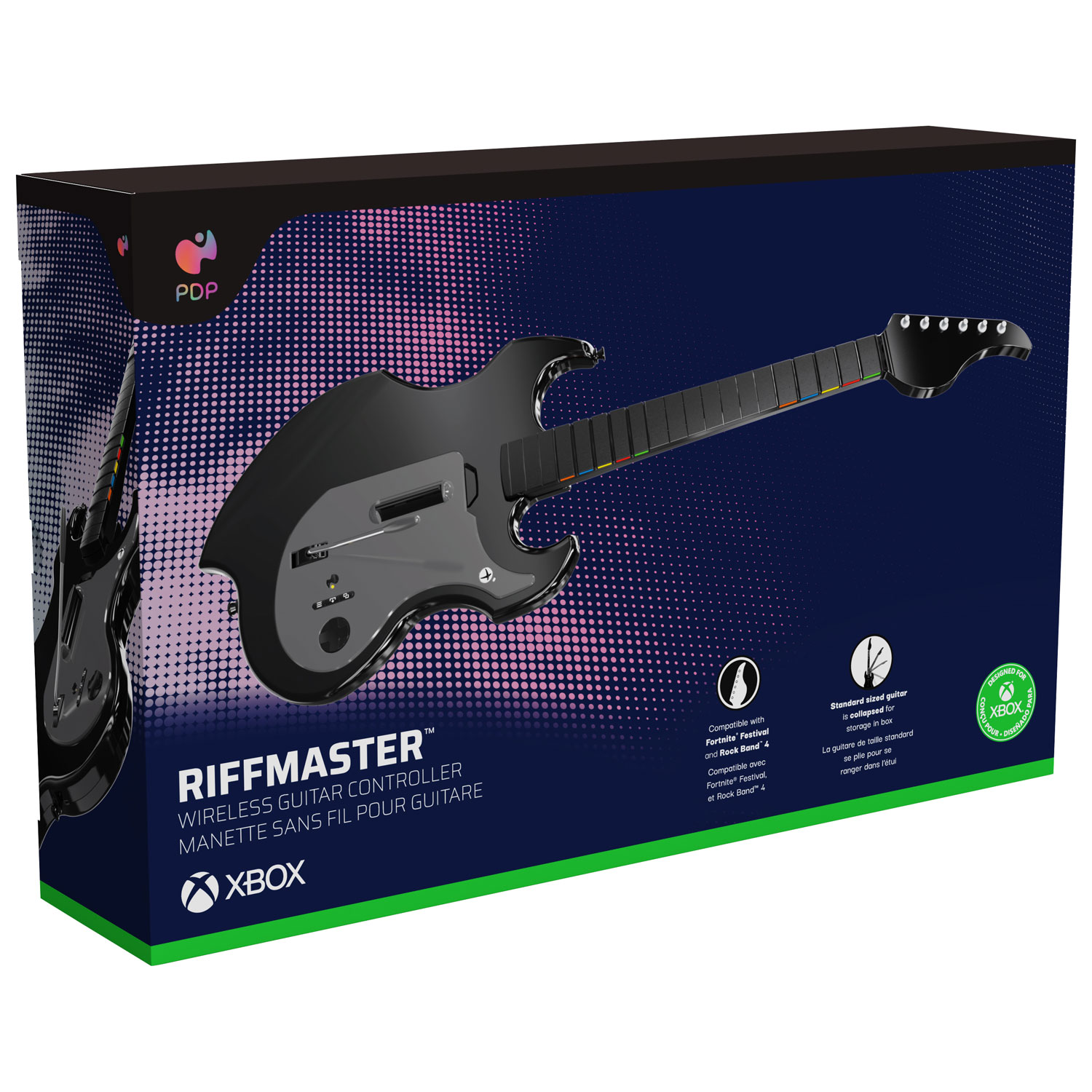 PDP RIFFMASTER Wireless Guitar Controller for Xbox Series X|S & Xbox One - Black