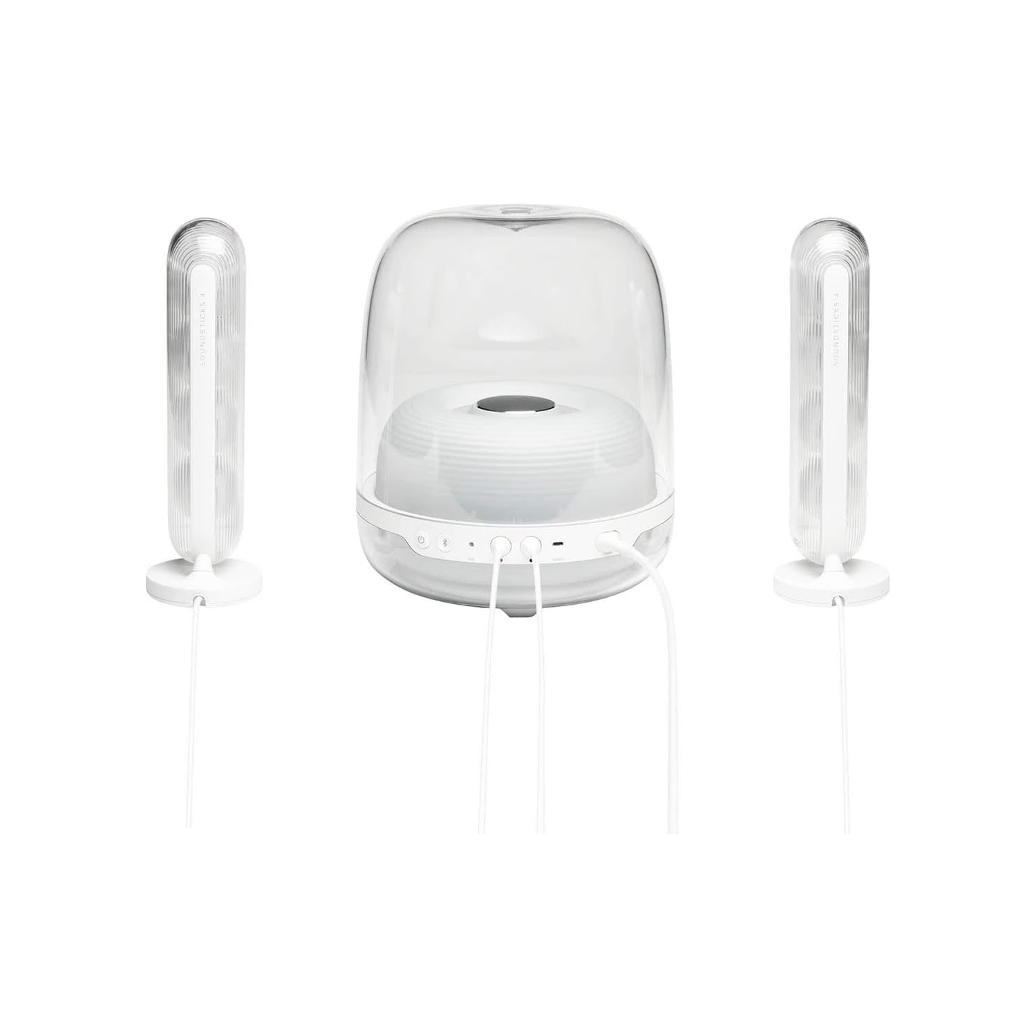 Harman Kardon SoundSticks 4 Bluetooth Speaker System, White (HKSOUNDSTICK4WHTAM)- Open Box (10/10 Condition)