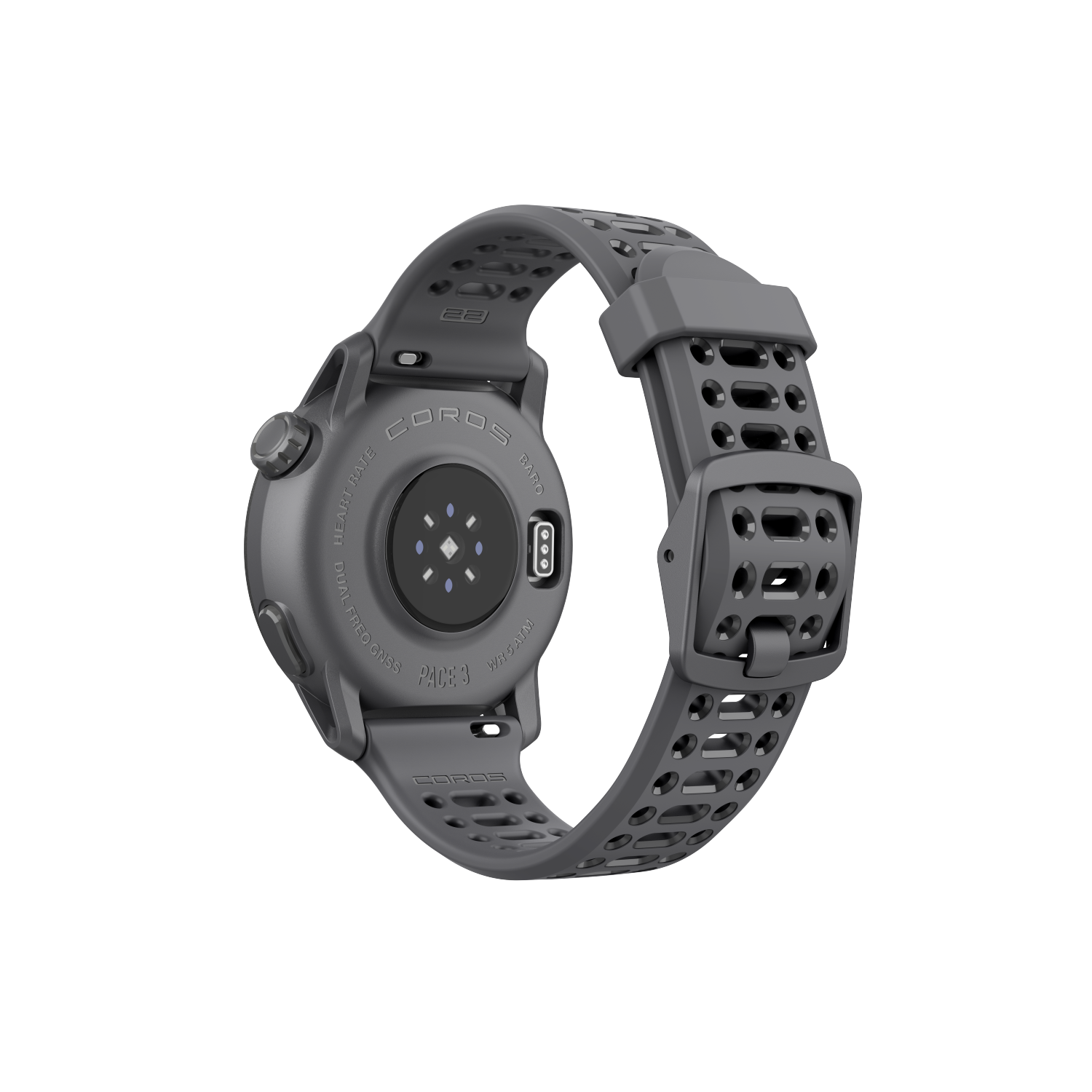 COROS PACE 3 GPS Sport Watch - Silicone Band - Black