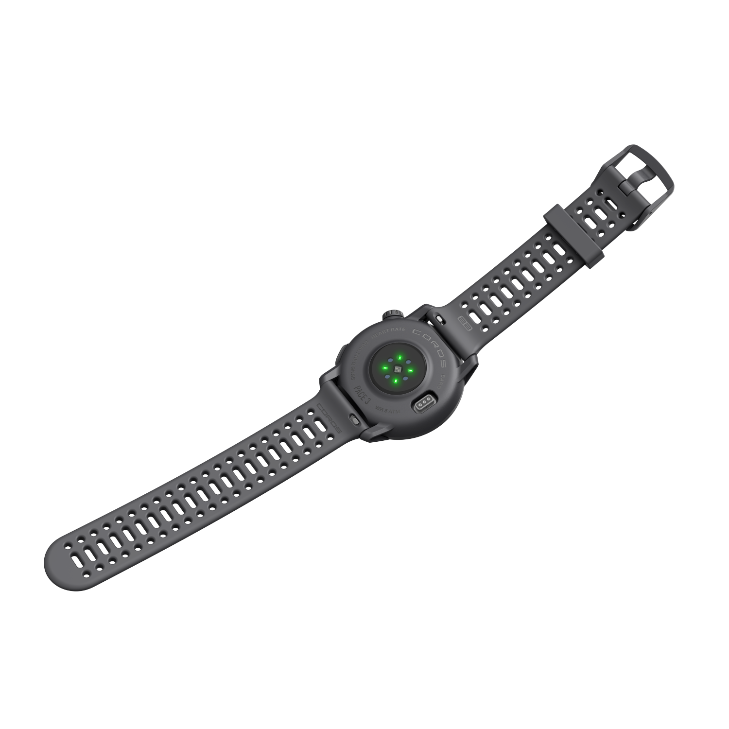 COROS PACE 3 GPS Sport Watch - Silicone Band - Black