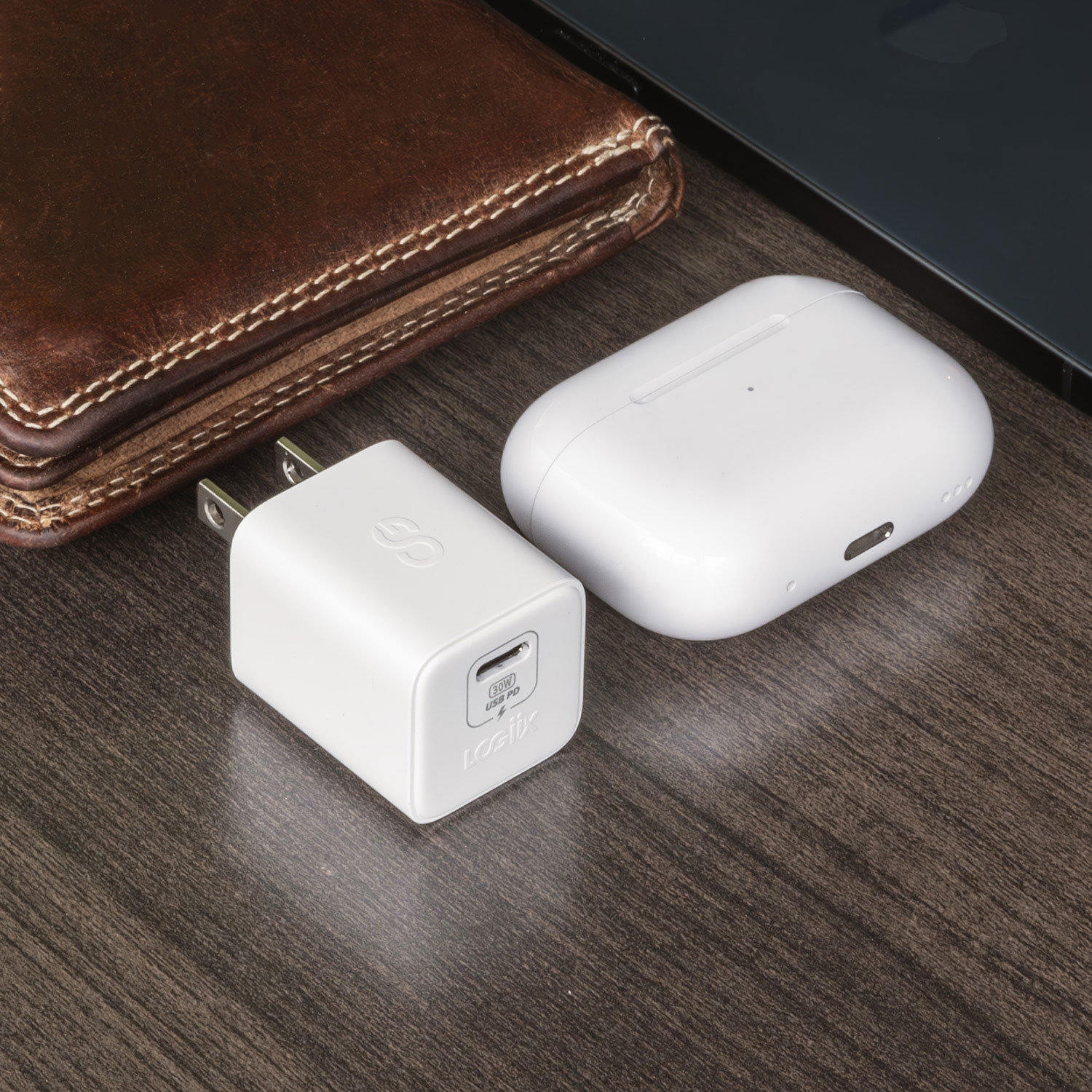 Chargeur mural PD GaN USB-C de 30 W Vibrance de LOGiiX - Blanc