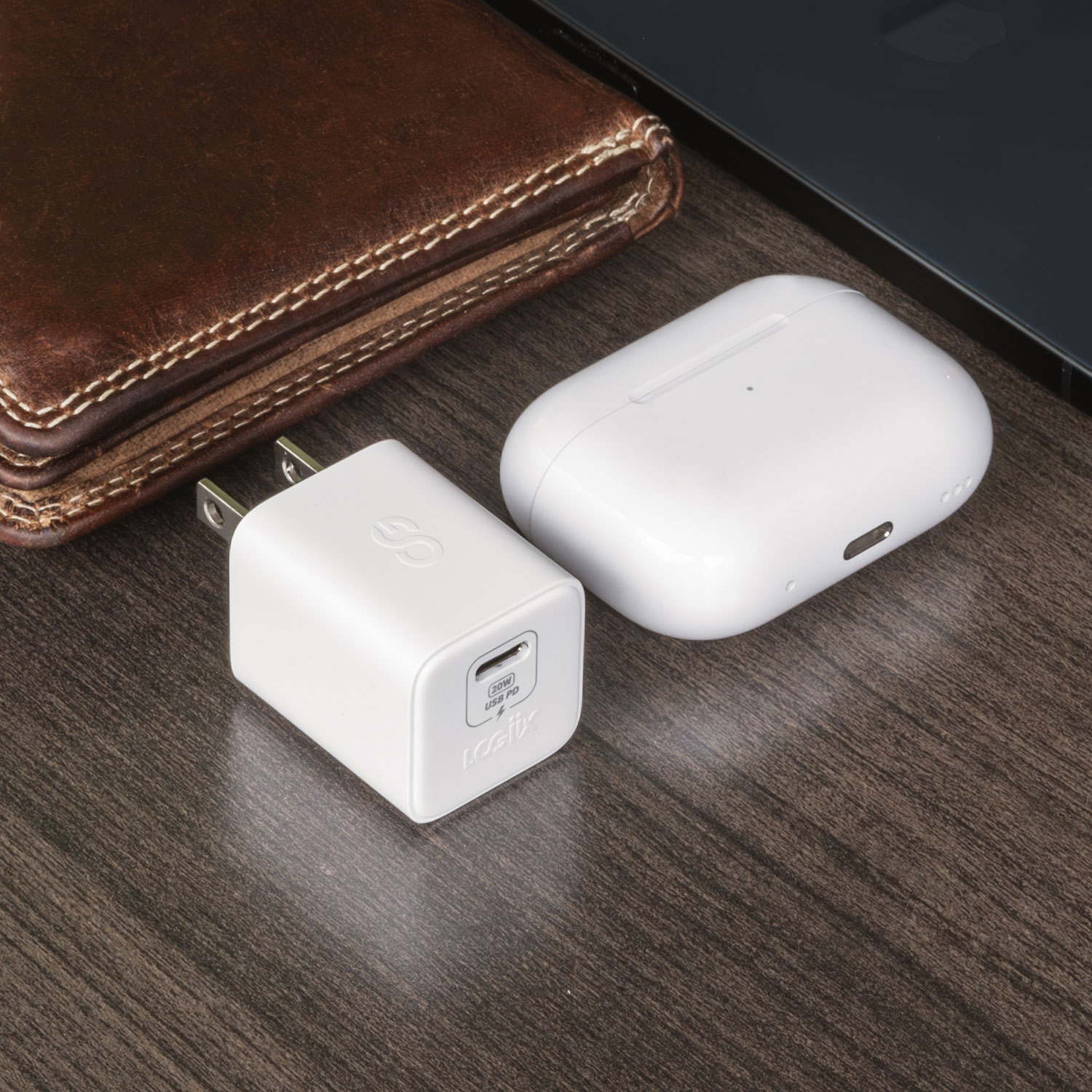 Chargeur mural PD GaN USB-C de 20 W Vibrance de LOGiiX - Blanc