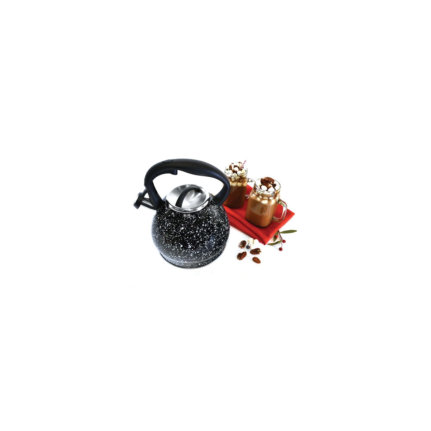 Stainless Steel Whistling Tea Kettle 3.3L, Black