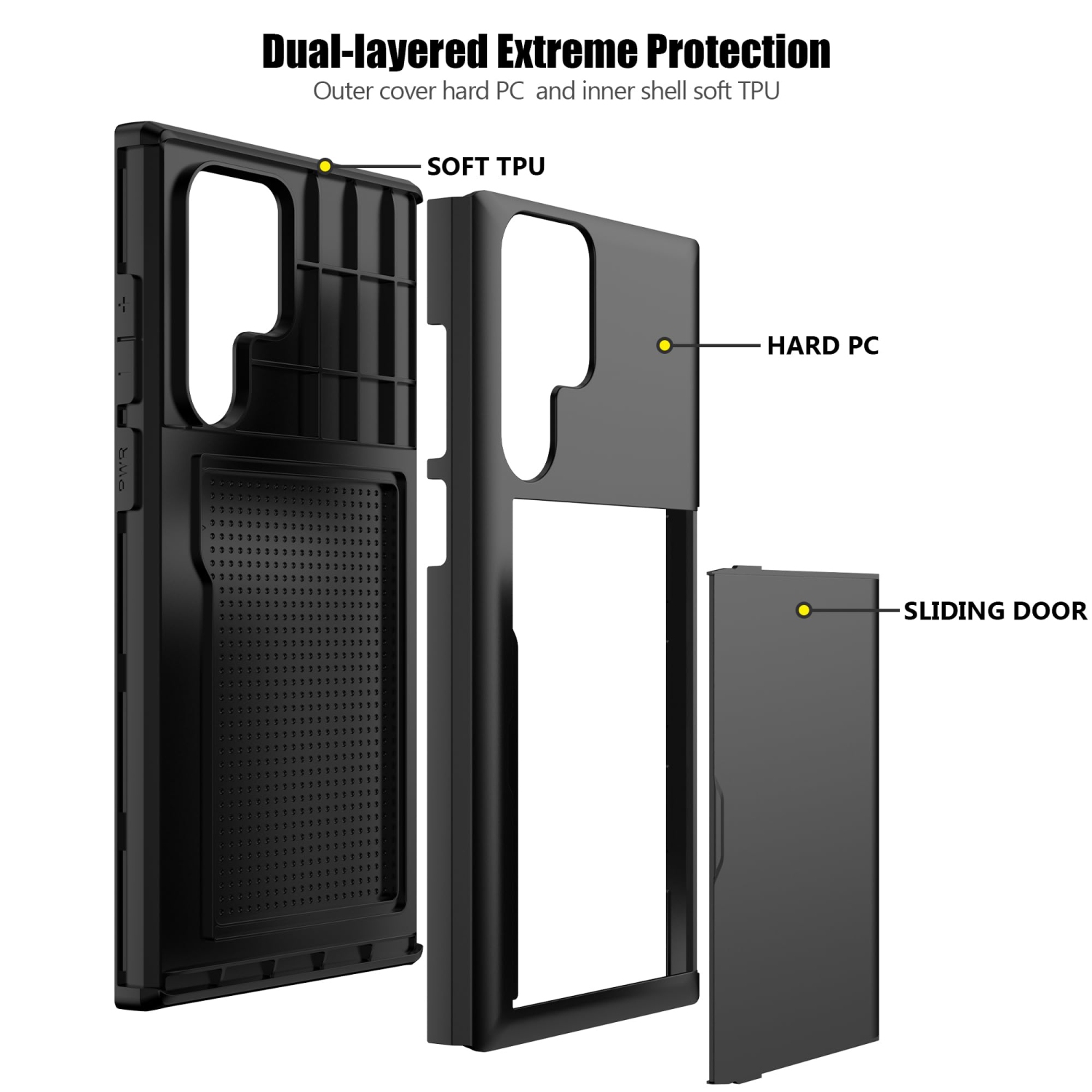 Samsung S24 Ultra Case Wallet with Card Holder Heavy Duty Protective Dual Layer Shockproof Built-in Card Slot Phone Case for Samsung S24 Ultra for
