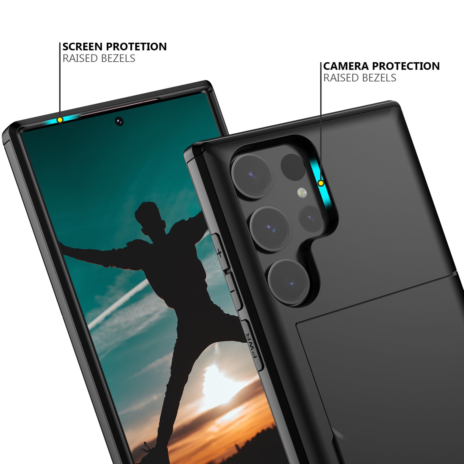 Samsung S24 Ultra Case Wallet with Card Holder Heavy Duty Protective Dual Layer Shockproof Built-in Card Slot Phone Case for Samsung S24 Ultra for