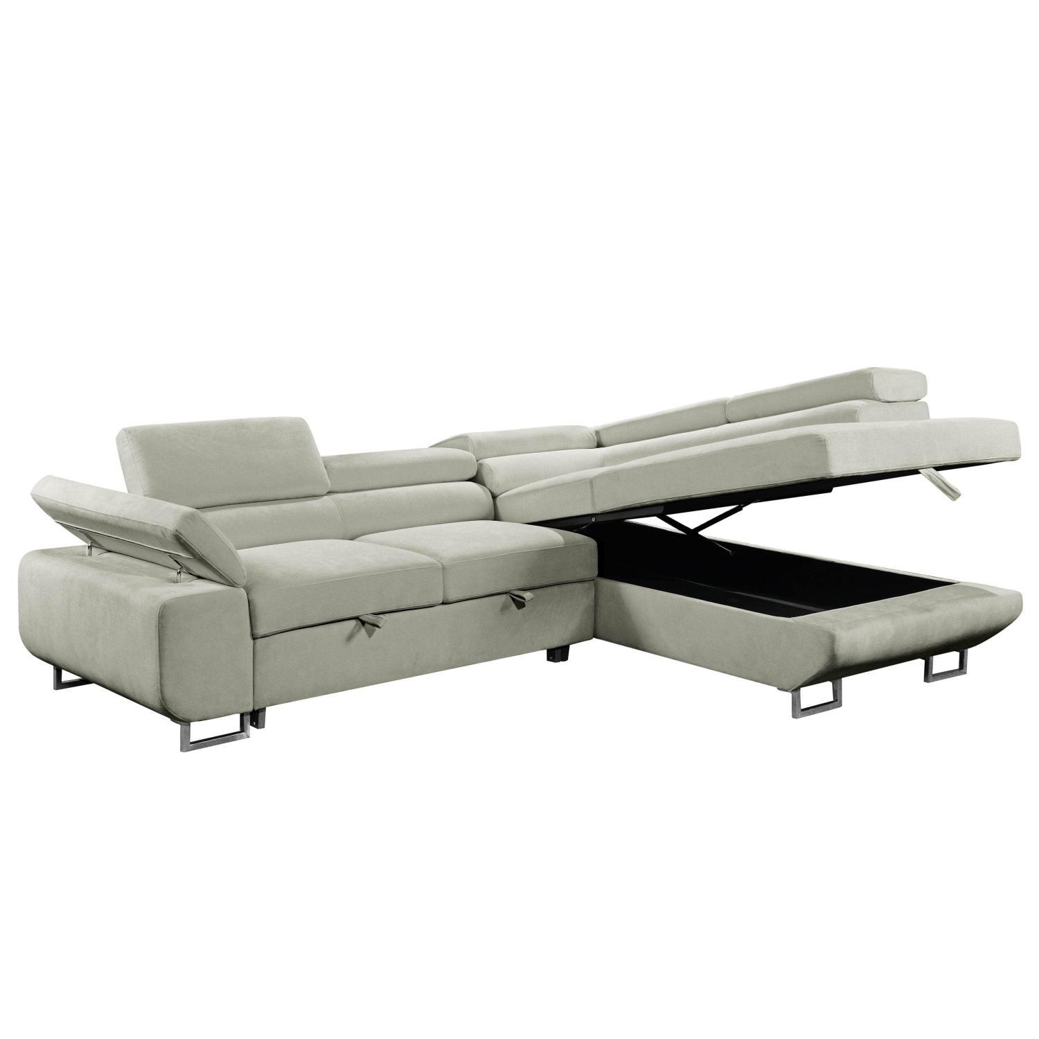 Canapé-lit modulaire Hollywood Urban Cali avec appuie-tête réglables et chaise avec rangement