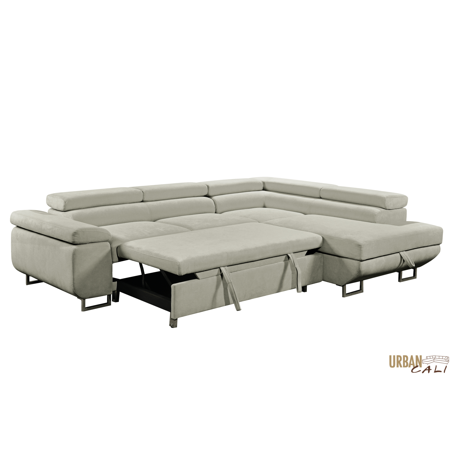 Canapé-lit modulaire Hollywood Urban Cali avec appuie-tête réglables et chaise avec rangement