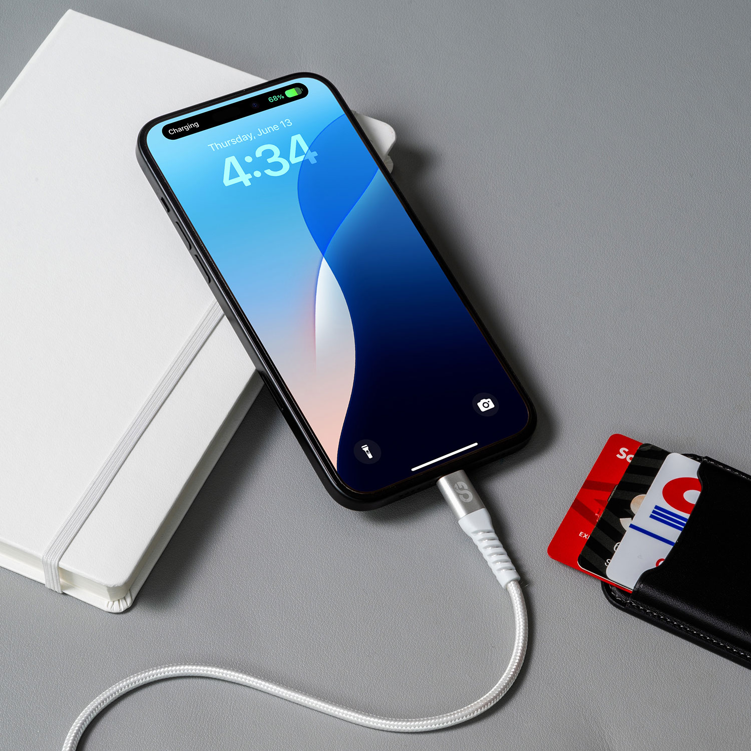 Câble tissé USB-C à USB-C de 1,2 m Vibrance de LOGiiX (LGX-13754) - Blanc