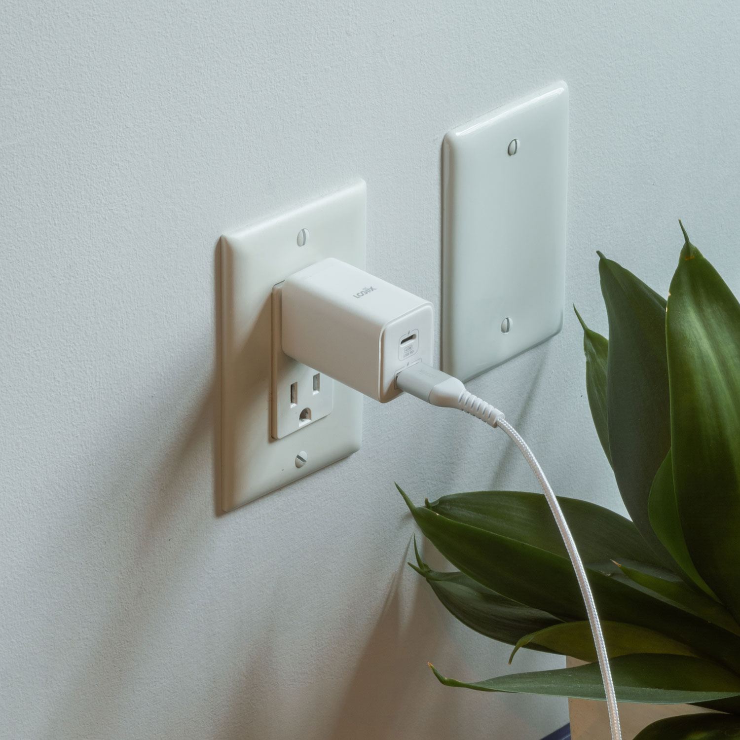 Câble tissé USB-A à Lightning de 1,2 m Vibrance de LOGiiX (LGX-13753) - Blanc