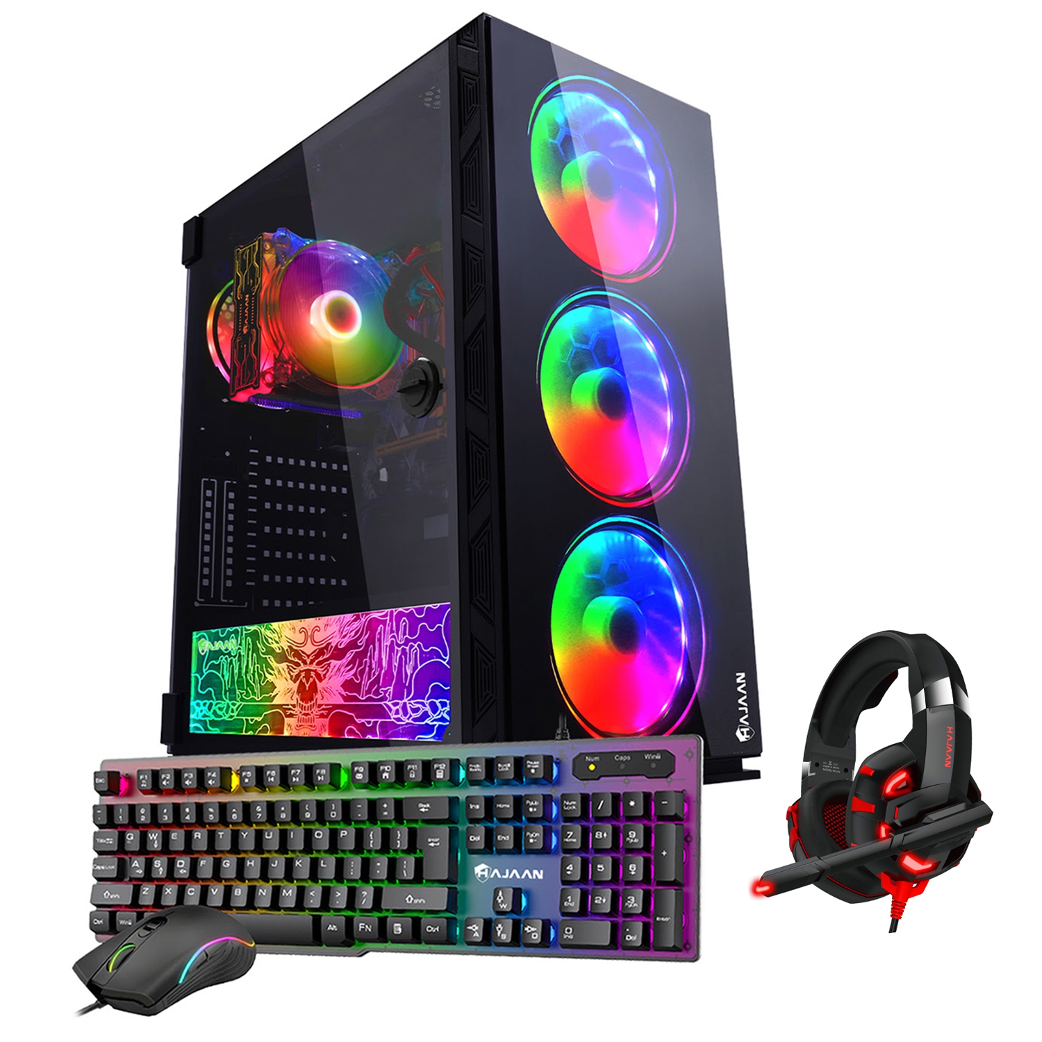 HAJAAN BREEZE PRO Gaming PC Desktop - NVIDIA GeForce RTX 4060 8GB GDDR6, Intel Core i5-12400F Processor, 32GB DDR4 RAM, 1TB SSD, Wifi, Windows 11 Pro