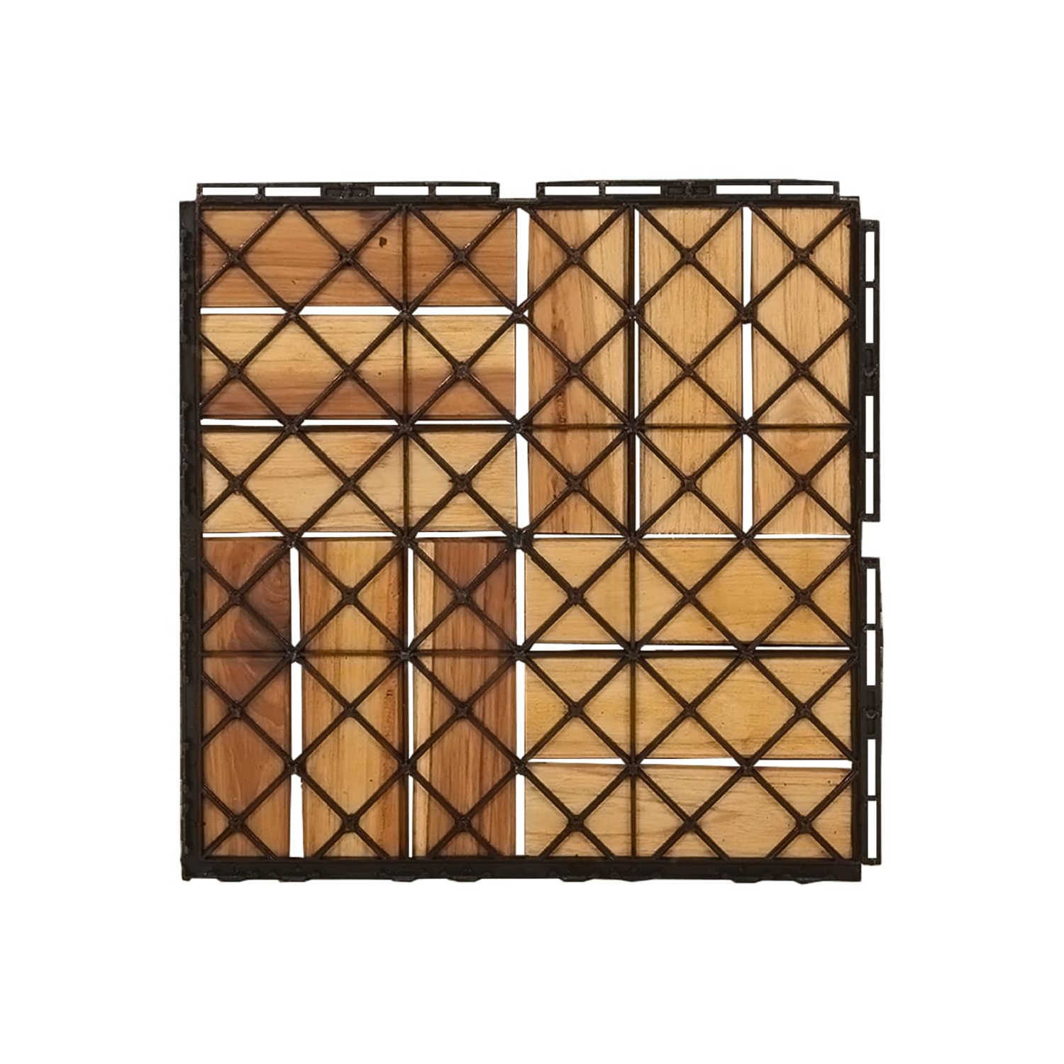 vidaXL Decking Tiles 20 pcs 30x30 cm Solid Wood Teak