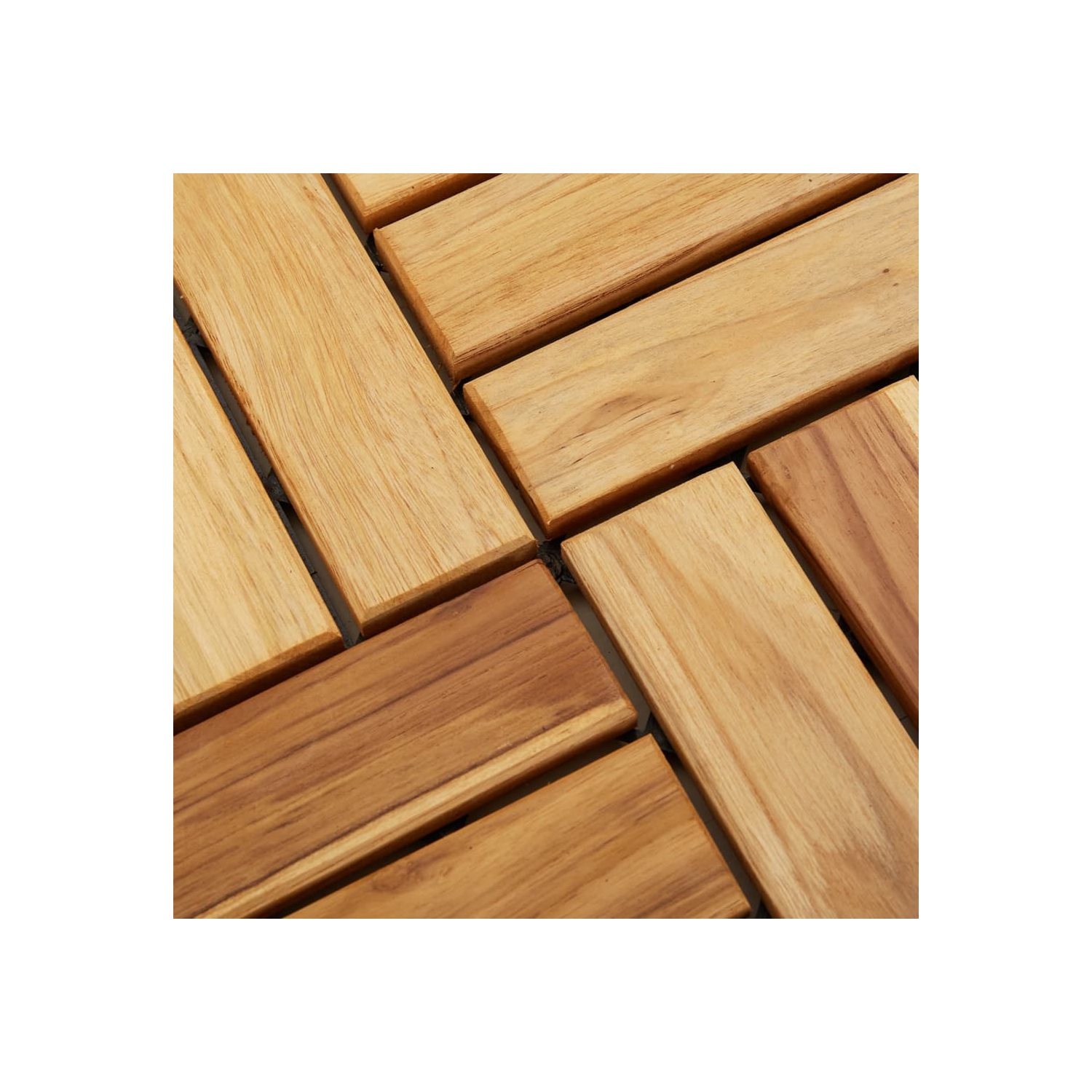 vidaXL Decking Tiles 20 pcs 30x30 cm Solid Wood Teak