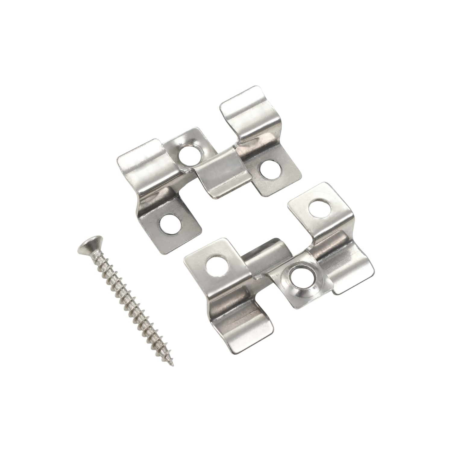 vidaXL 100 pcs Decking Clips with 200 Screws Stainless Steel