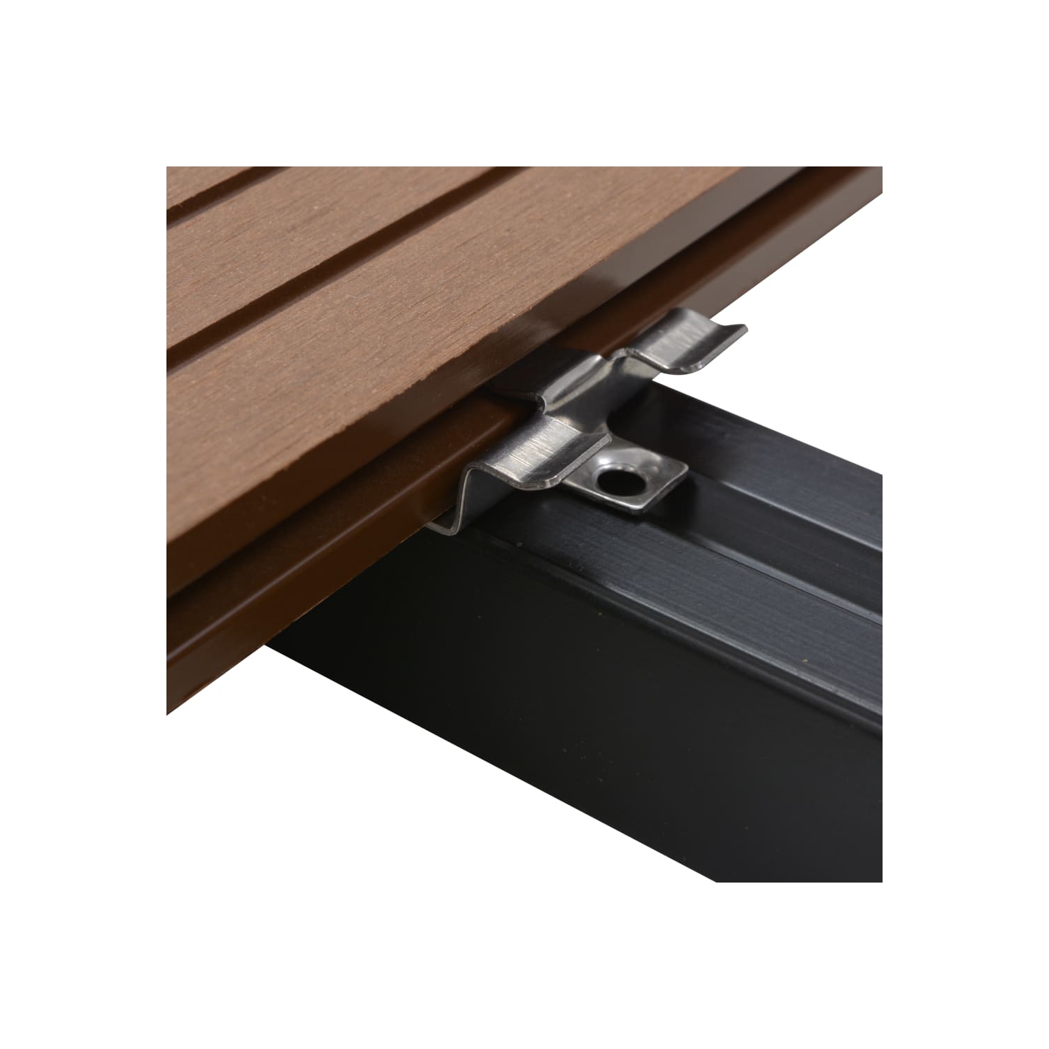 vidaXL 100 pcs Decking Clips with 200 Screws Stainless Steel