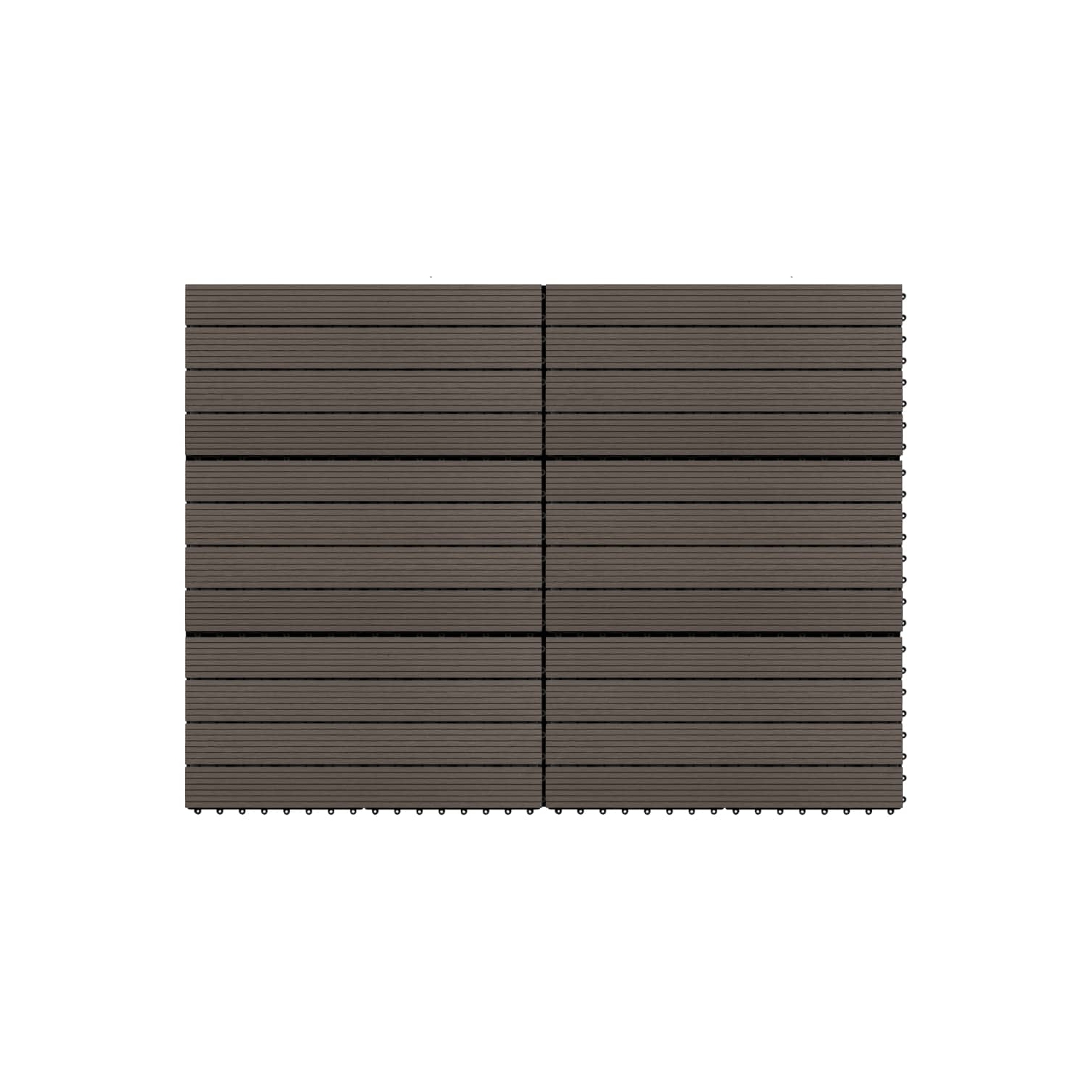 vidaXL Decking Tiles 6 pcs WPC 60x30 cm 1.08 m² Dark Brown