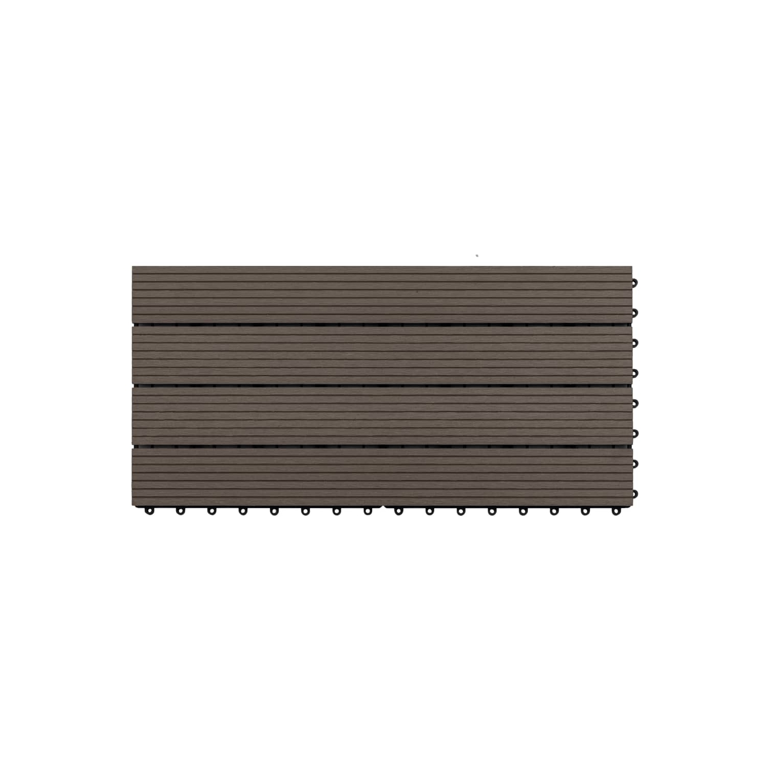 vidaXL Decking Tiles 6 pcs WPC 60x30 cm 1.08 m² Dark Brown