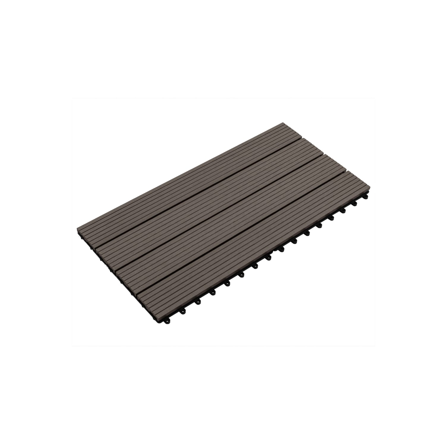 vidaXL Decking Tiles 6 pcs WPC 60x30 cm 1.08 m² Dark Brown