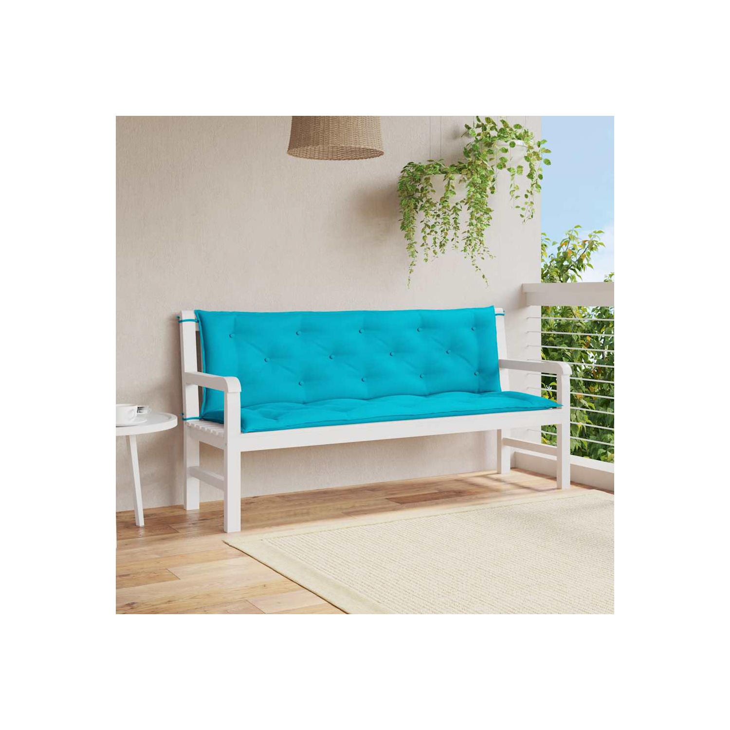 vidaXL Indoor/Outdoor Bench Cushions 2 pcs, Water-Repellent, Turquoise 59.1"x19.7"x2.8"