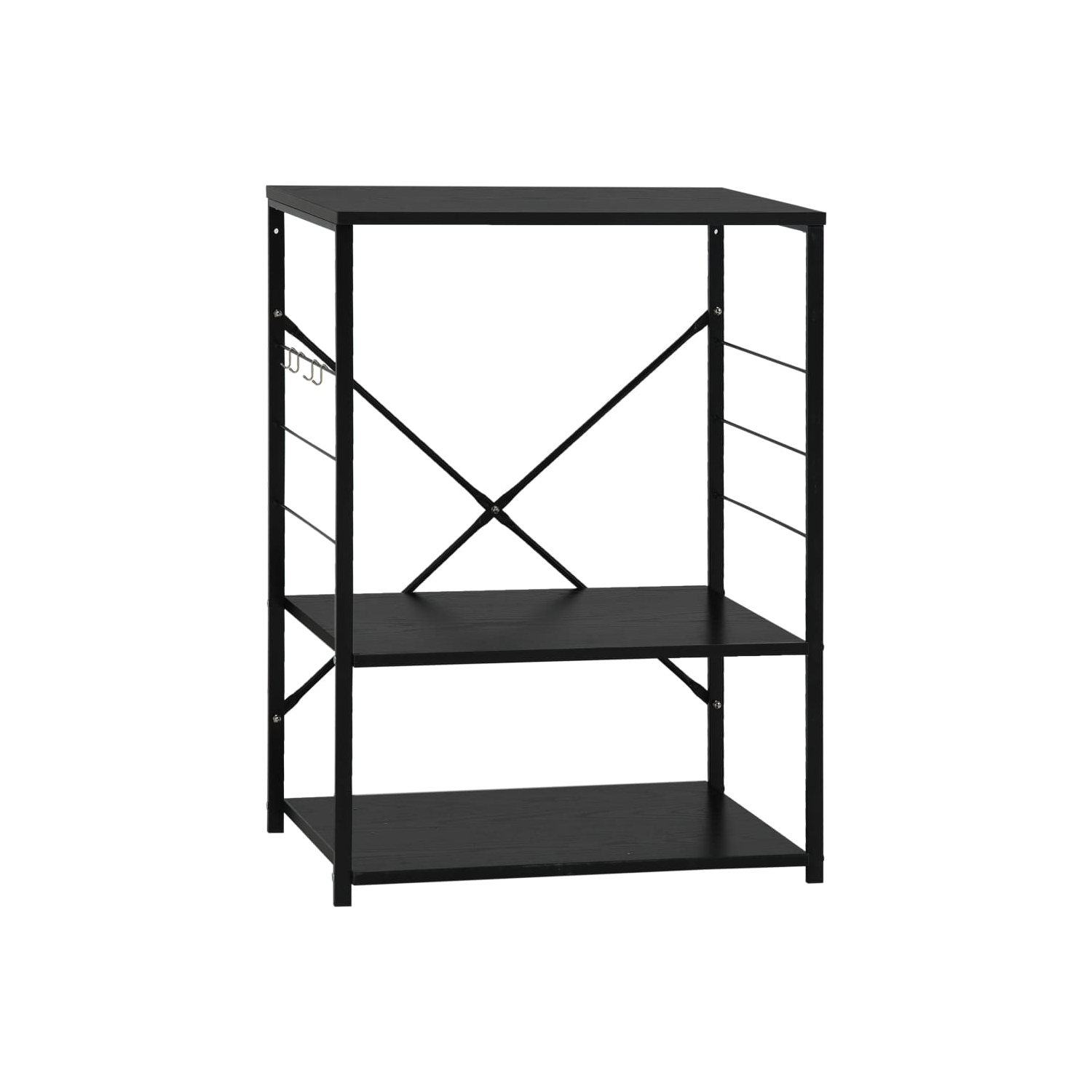 vidaXL Microwave Cabinet Black 60x39.6x79.5 cm Engineered Wood