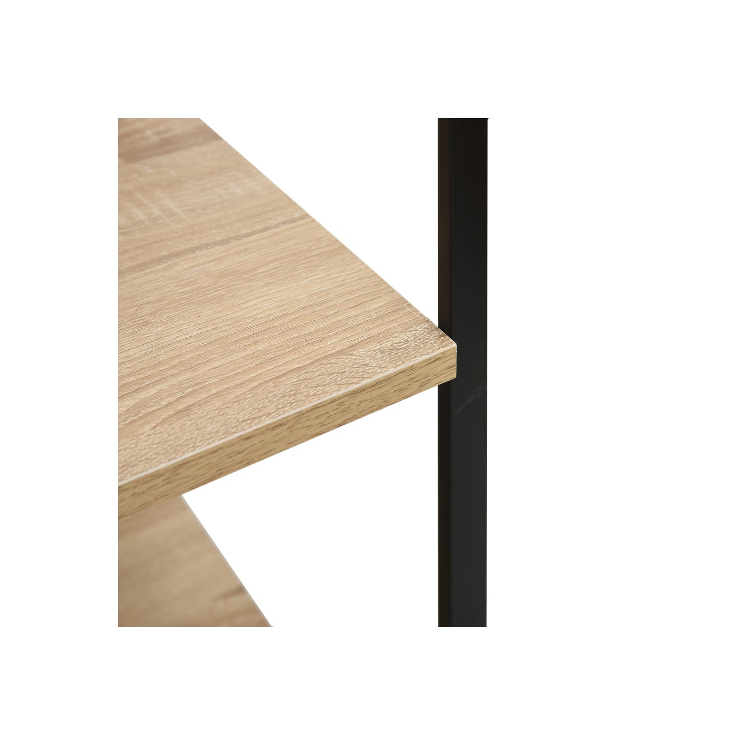 Meuble pour four à micro-ondes vidaXL en bois d'ingénierie noir et chêne 60 x 39,6 x 79,5&nbsp;cm