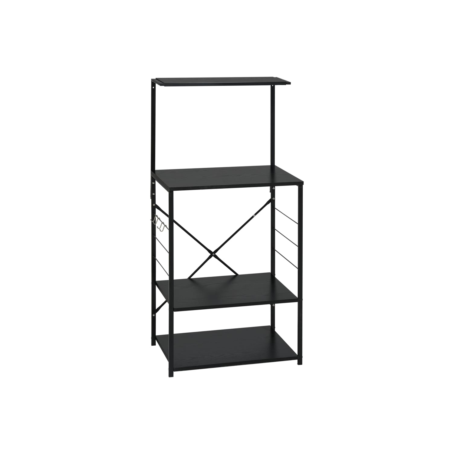 vidaXL Microwave Cabinet Black 60x39.6x123 cm Engineered Wood