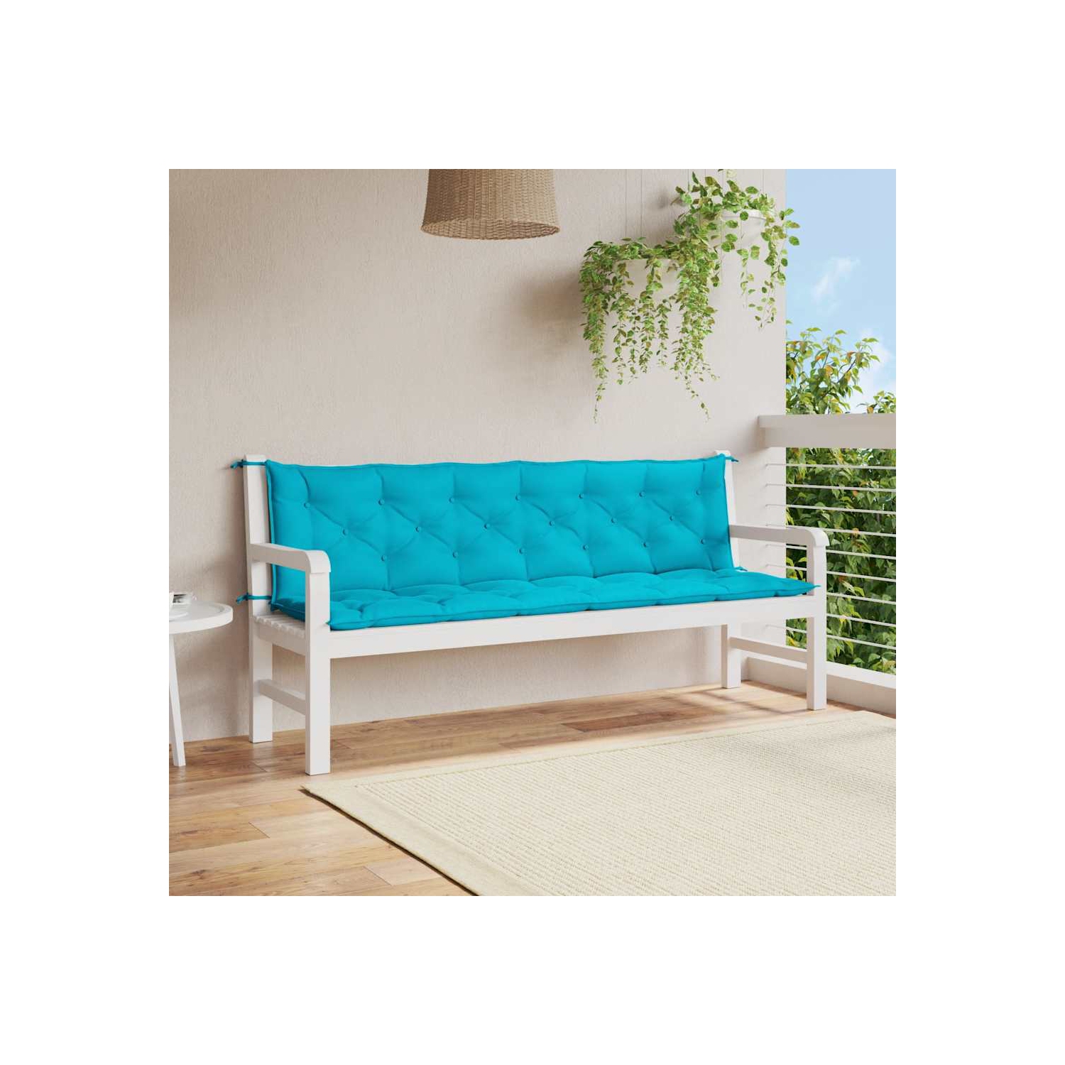 vidaXL Indoor/Outdoor Bench Cushions 2 pcs, Water-Repellent, Turquoise 78.7"x19.7"x2.8"