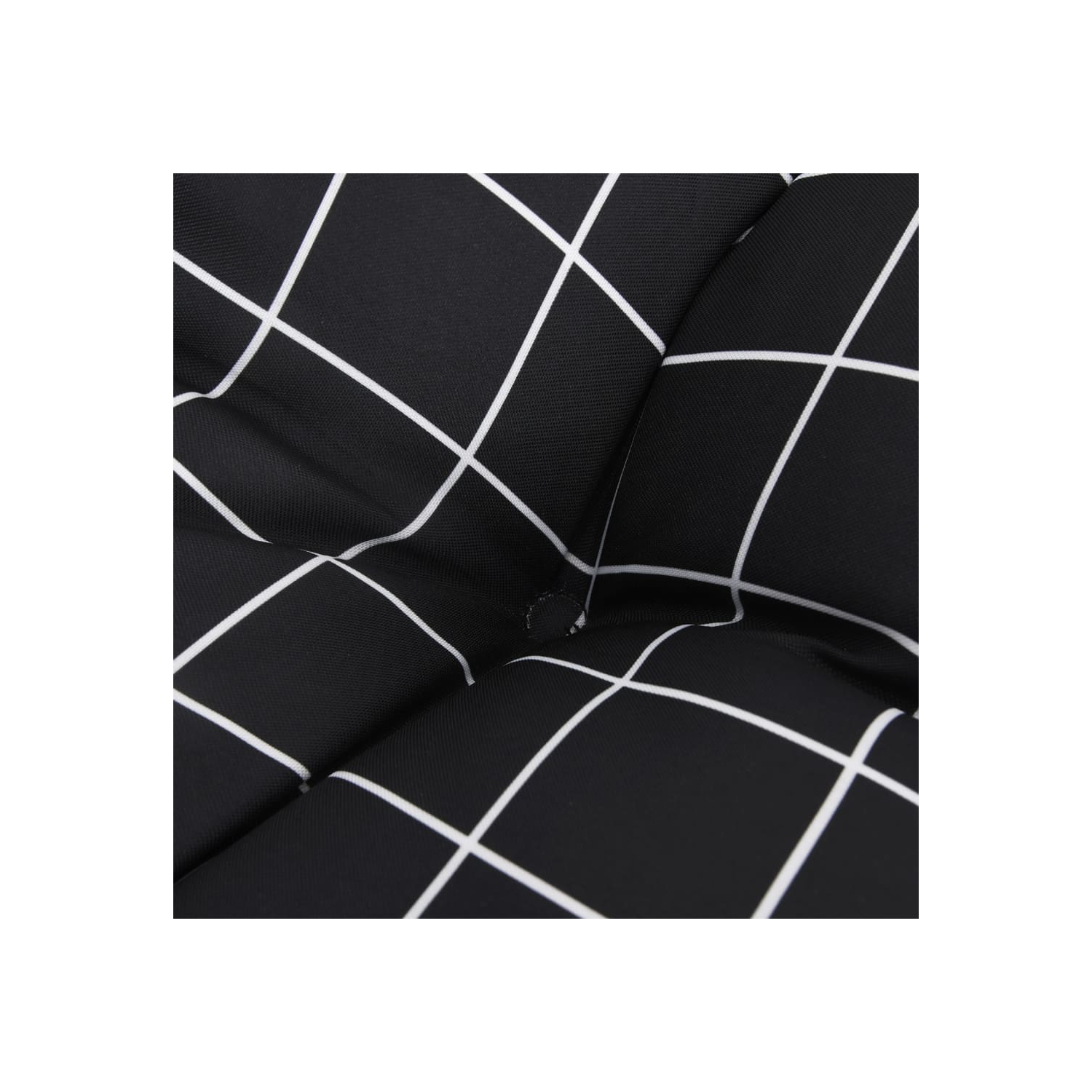 Coussin de banc de jardin à motif de carreaux noir, 120 x 50 x 7&nbsp;cm