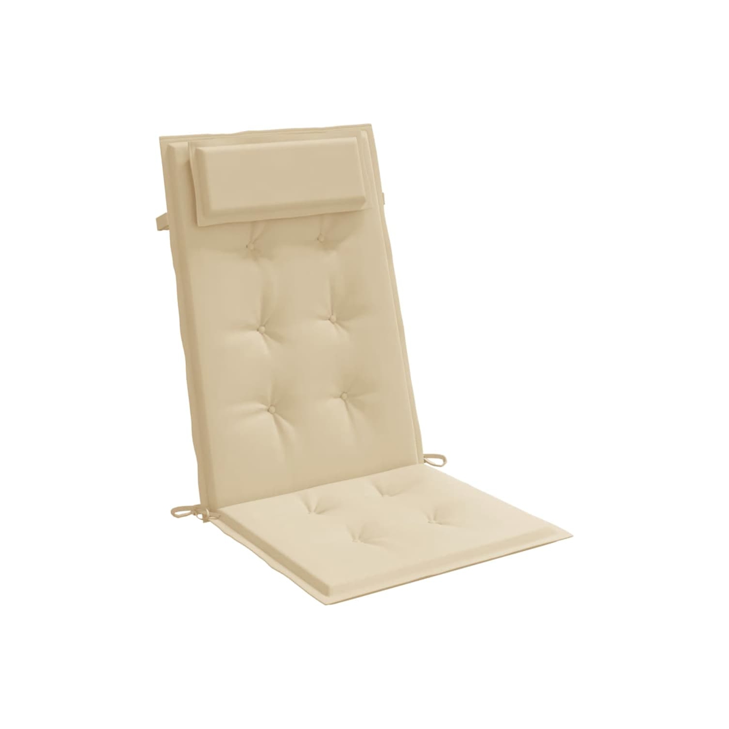 vidaXL Highback Chair Cushions 2 pcs Beige Oxford Fabric