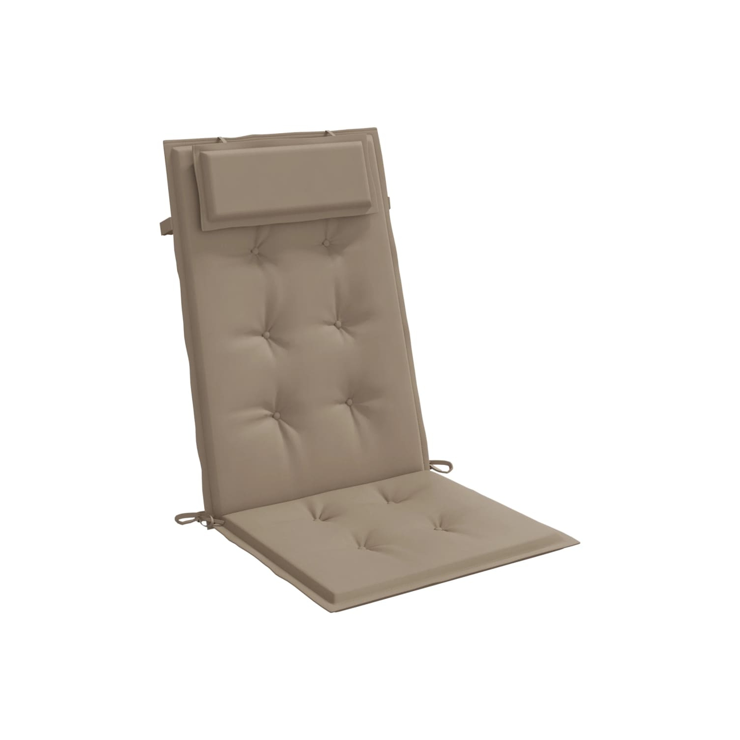 Coussins de chaise à dossier haut vidaXL 4 pièces en tissu Oxford taupe