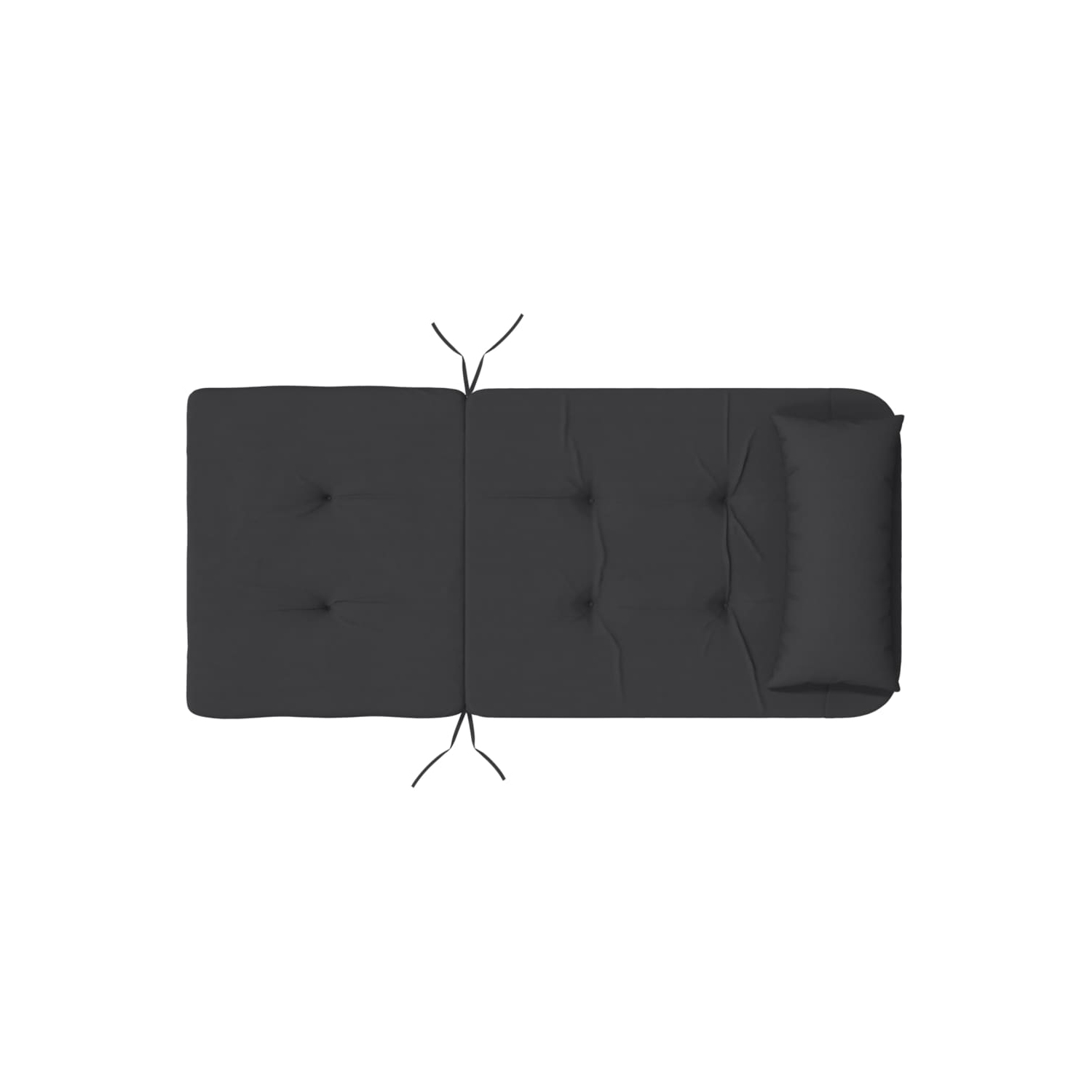 VidaXL coussins de chaise Adirondack 2 pièces en tissu Oxford noir