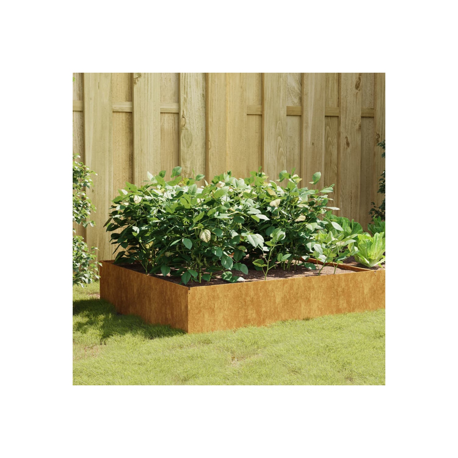vidaXL Garden Raised Bed 100x100x41 cm Corten Steel