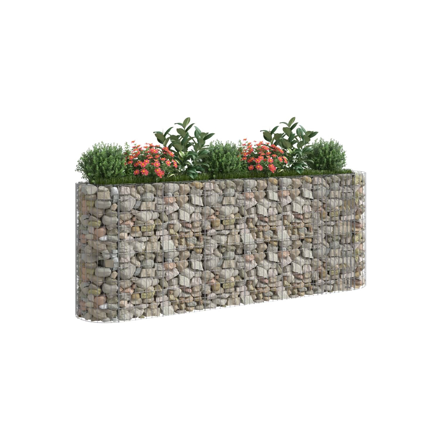 Lit surélevé en fer galvanisé VidaXL Gabion 260 x 50x100 cm
