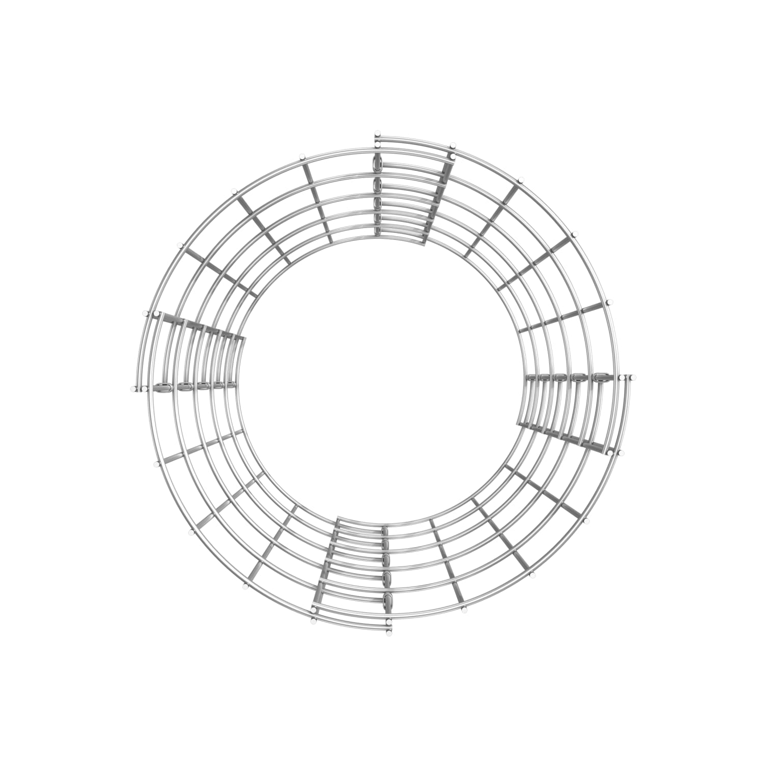 vidaXL Circular Gabion Raised Beds 3 pcs Galvanised Steel Ø30x50 cm