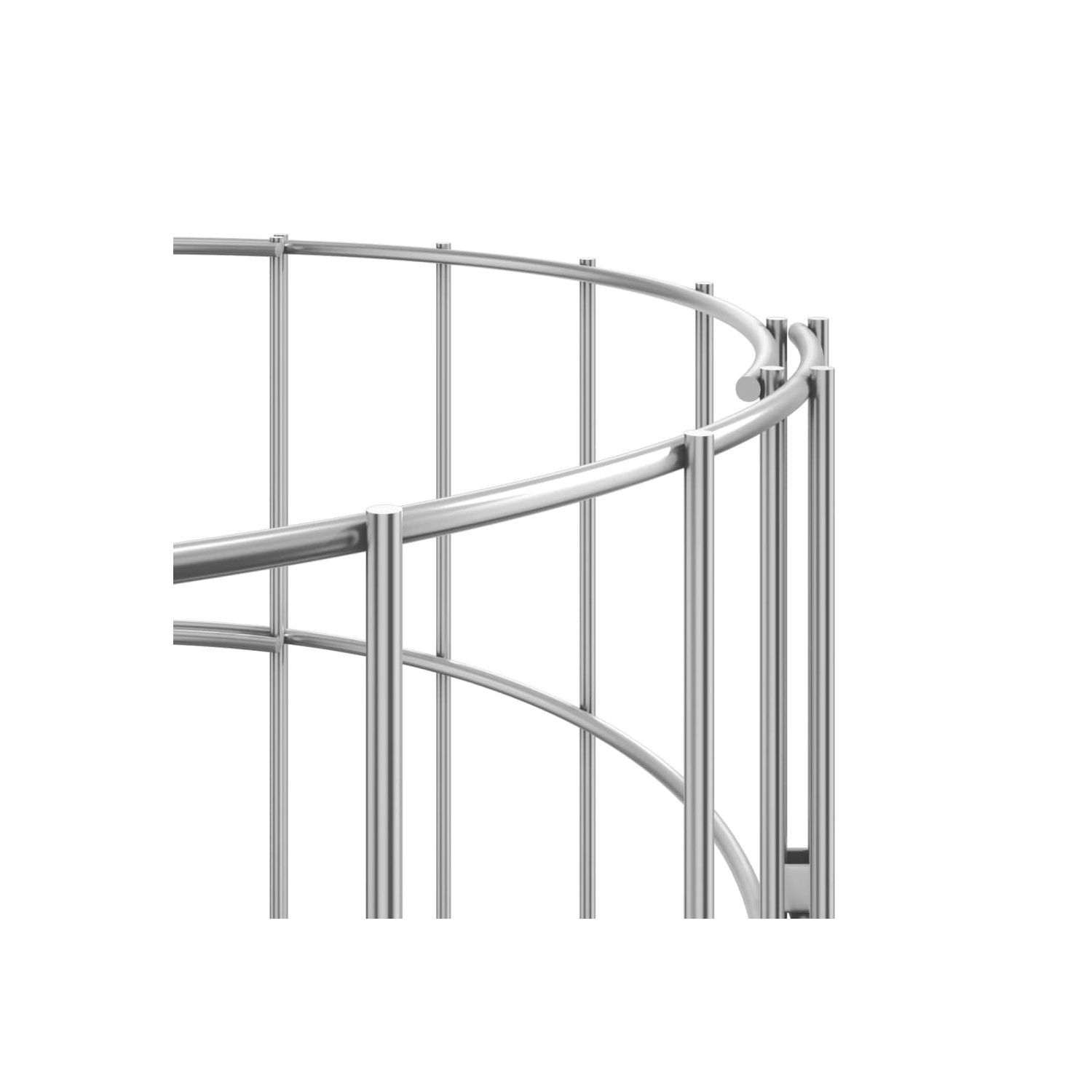 vidaXL Circular Gabion Raised Beds 3 pcs Galvanised Steel Ø30x100 cm