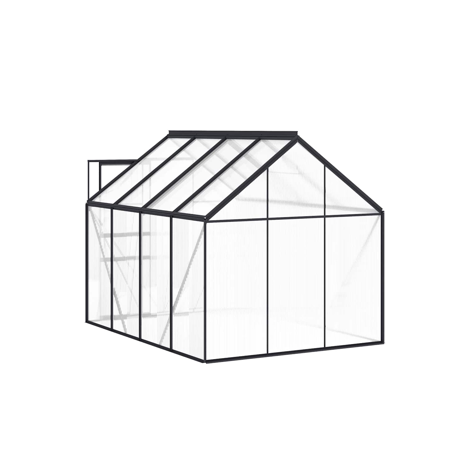 vidaXL Greenhouse with Base Frame Anthracite Aluminium 4.75 m²