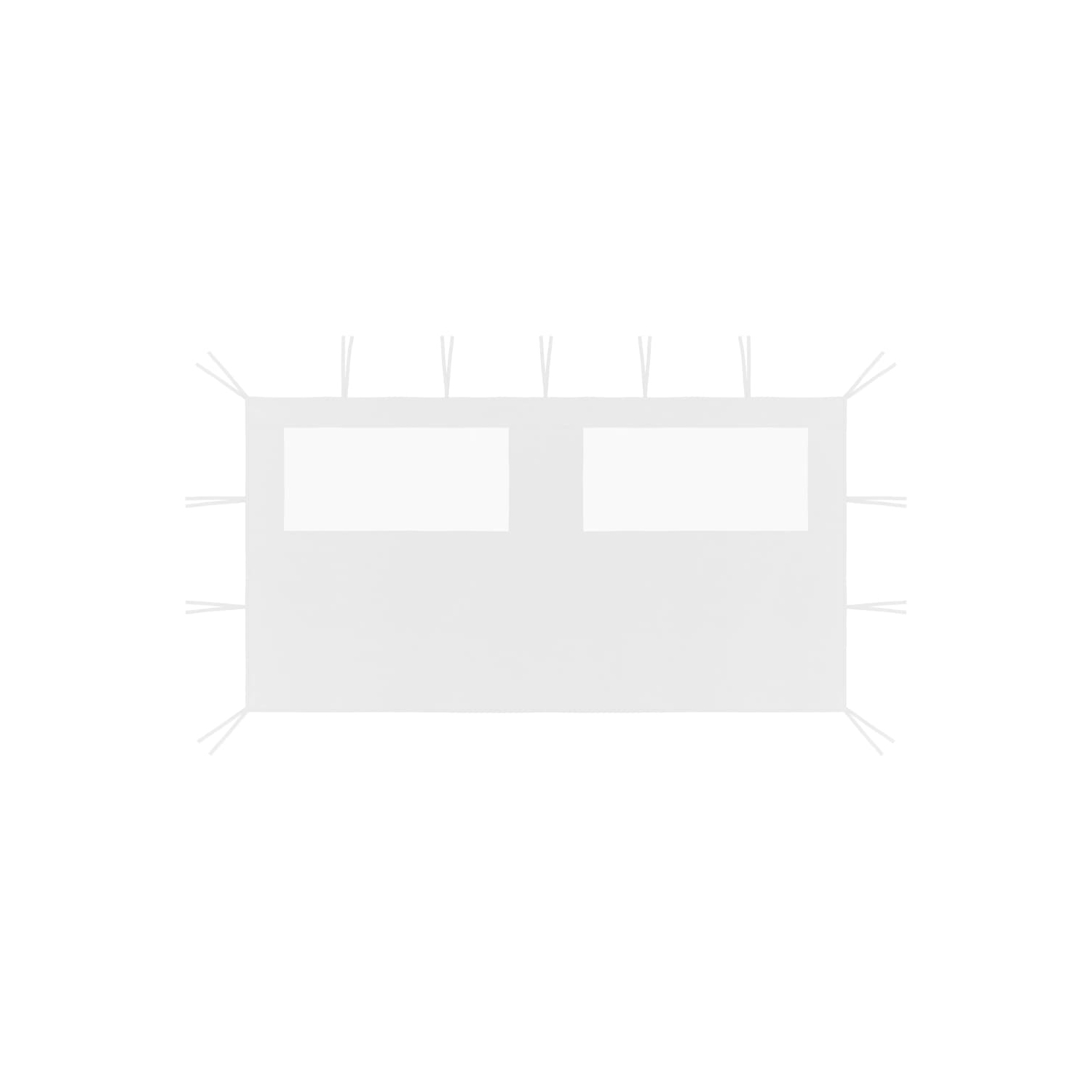 Paroi latérale pour abri de jardin VIdaXL avec fenêtres 4 x 2&nbsp;m, blanc