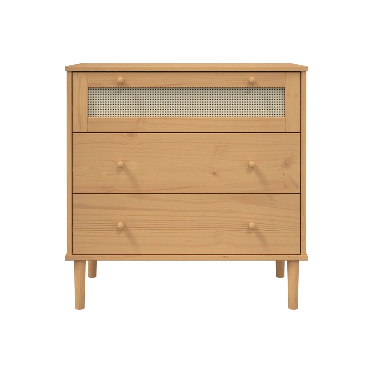 Armoire à tiroir VIdaXL style rotin SENJA brun 80 x 40 x 40 po 80&nbsp;cm pin massif