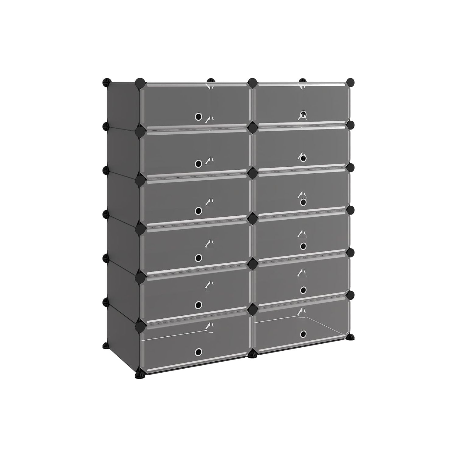 vidaXL Shoe Rack Black 94.5x36.5x106 cm PP